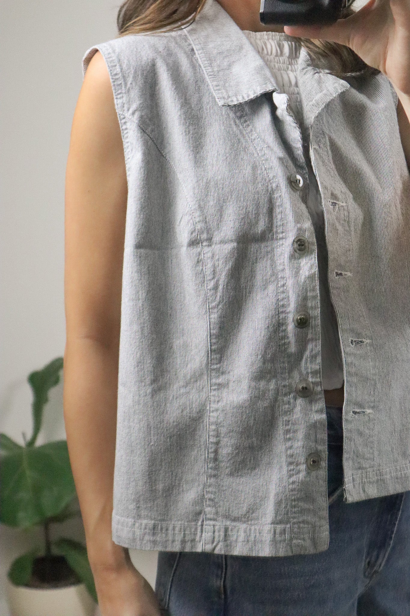 Made in Canda x Vintage x Pinstriped Vest (8/10)