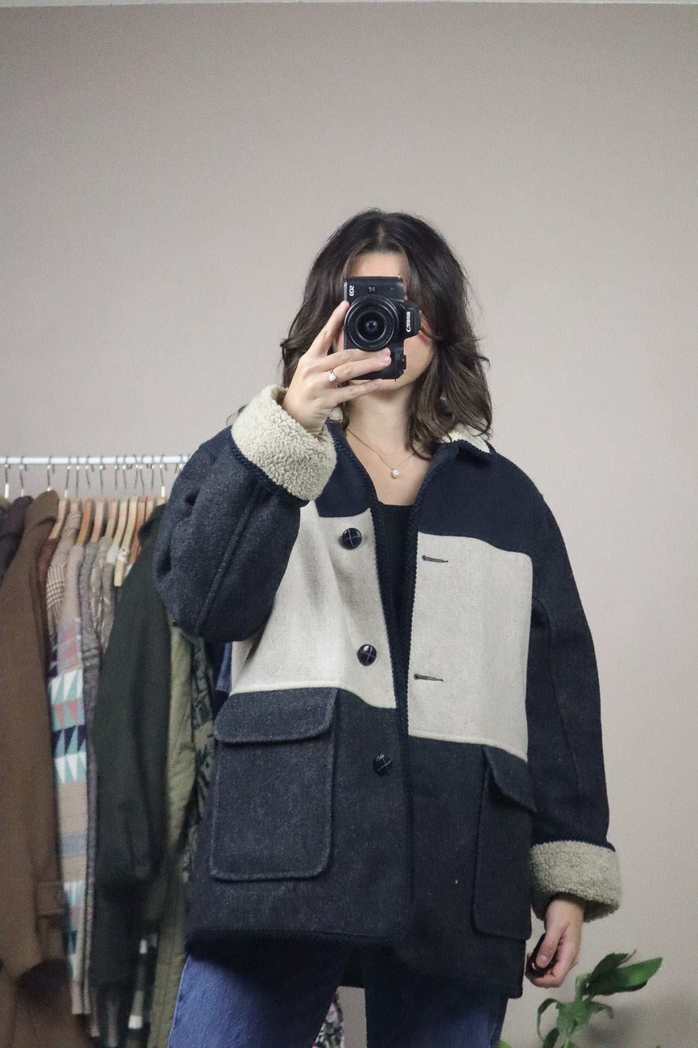 Vintage x Wool Collared Chore Coat (M)