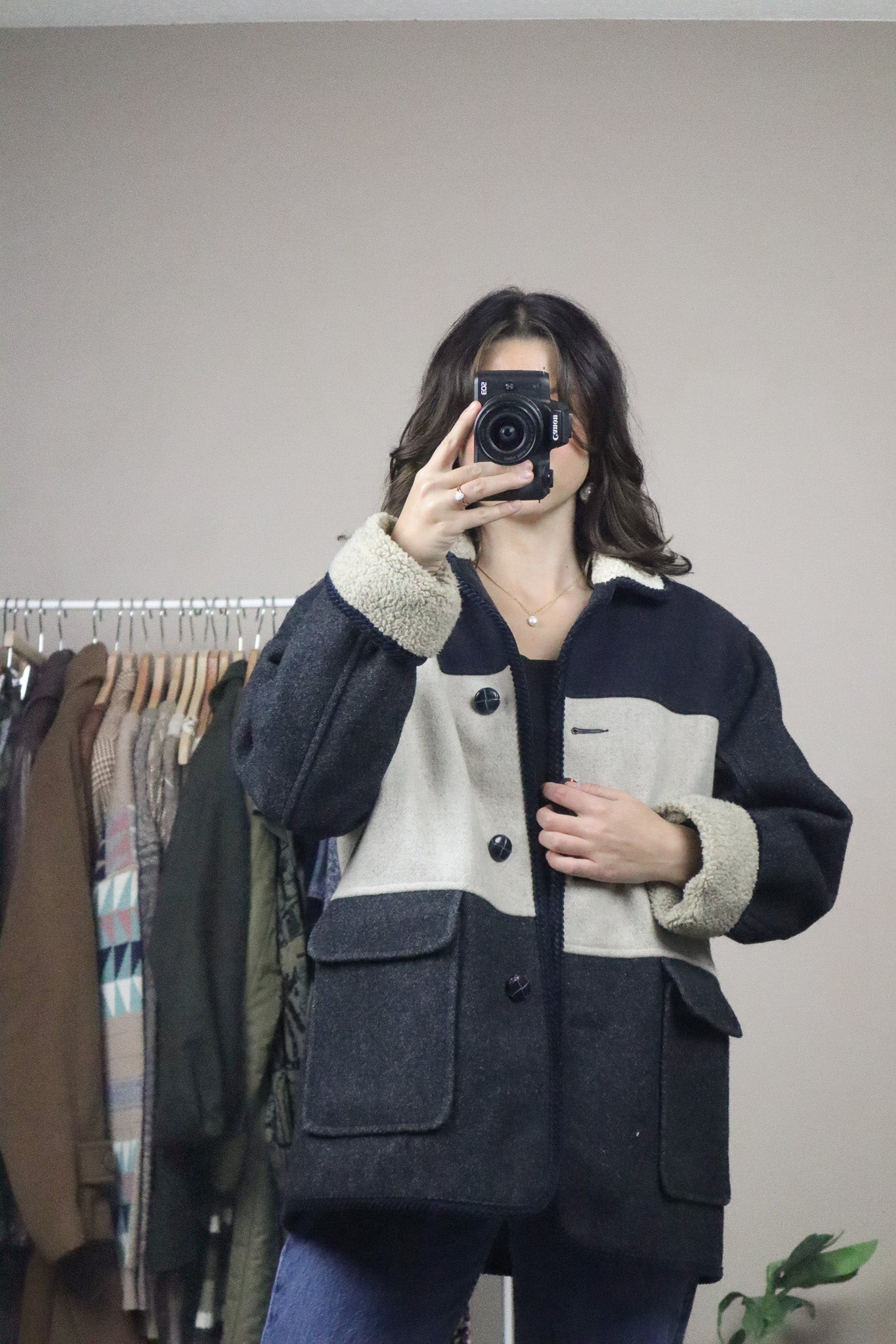 Vintage x Wool Collared Chore Coat (M)