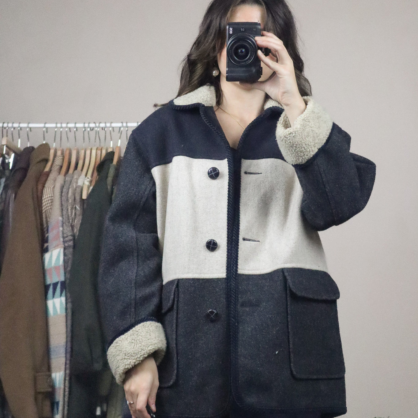 Vintage x Wool Collared Chore Coat (M)