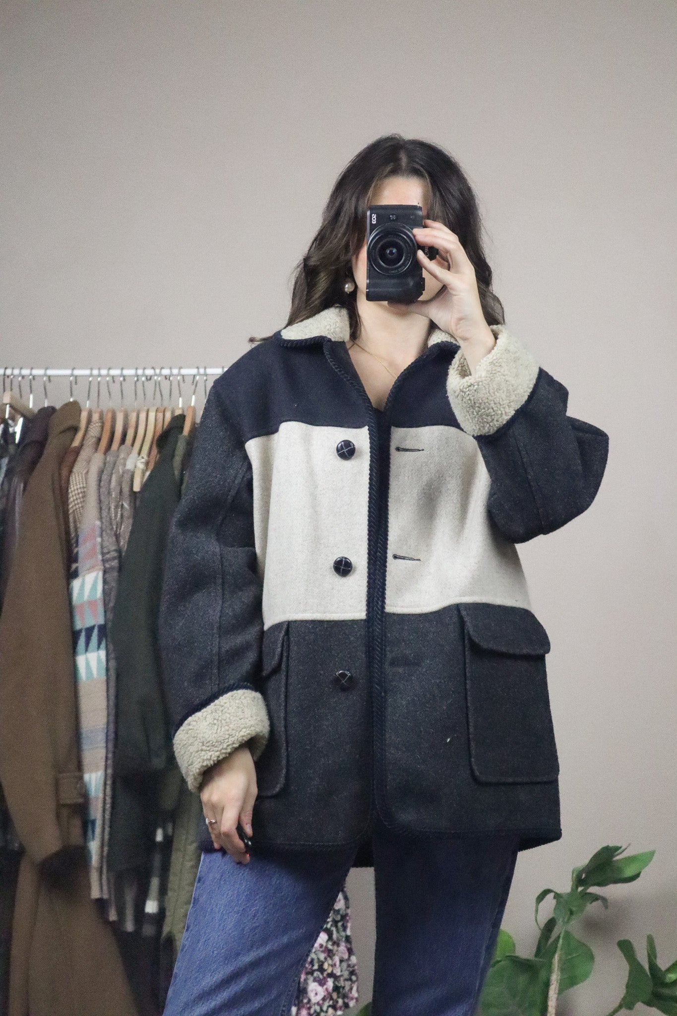 Vintage x Wool Collared Chore Coat (M)