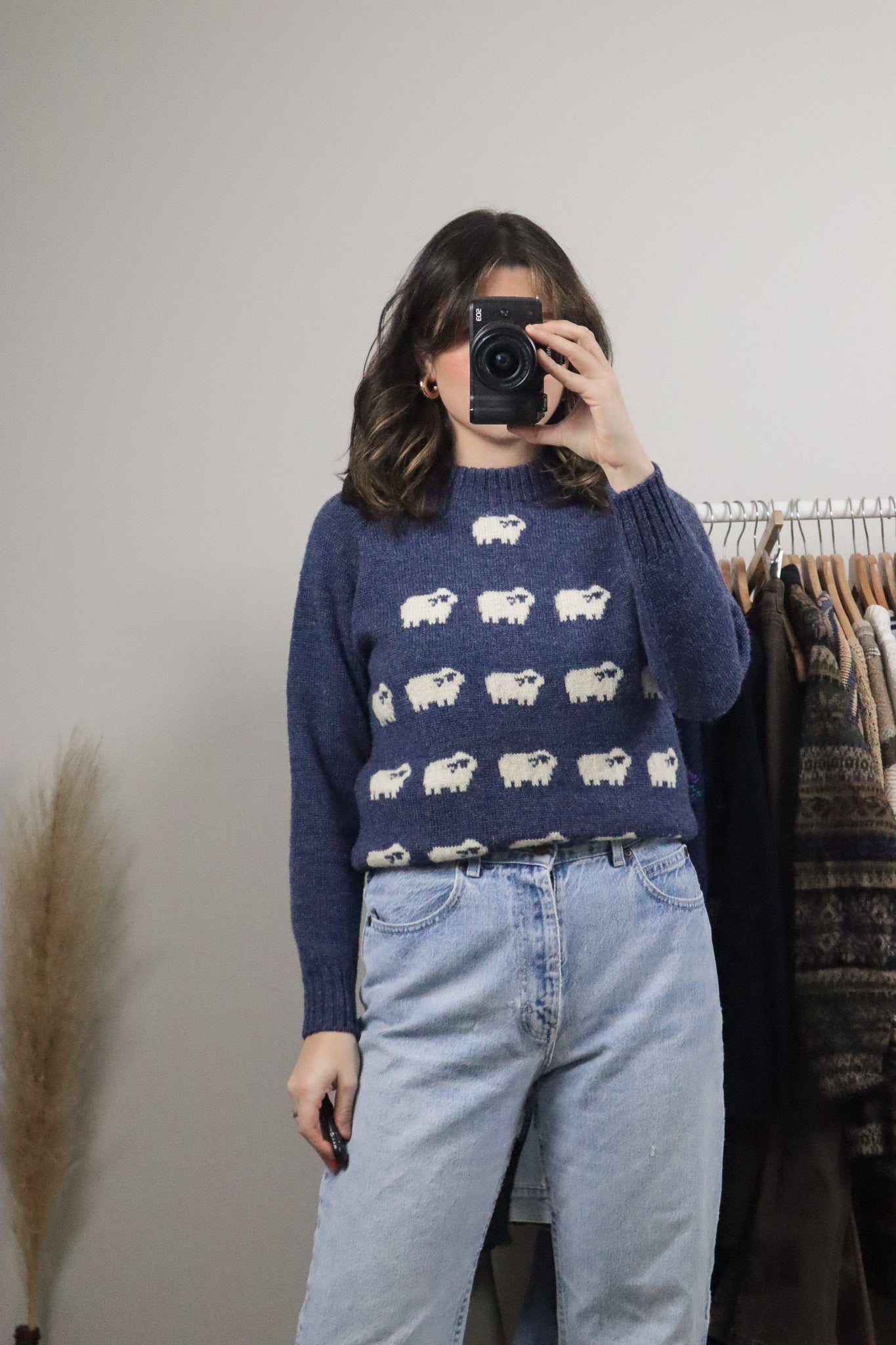 Made in New Zealand x Vintage x Wool Sheep Sweater (XXS-S)