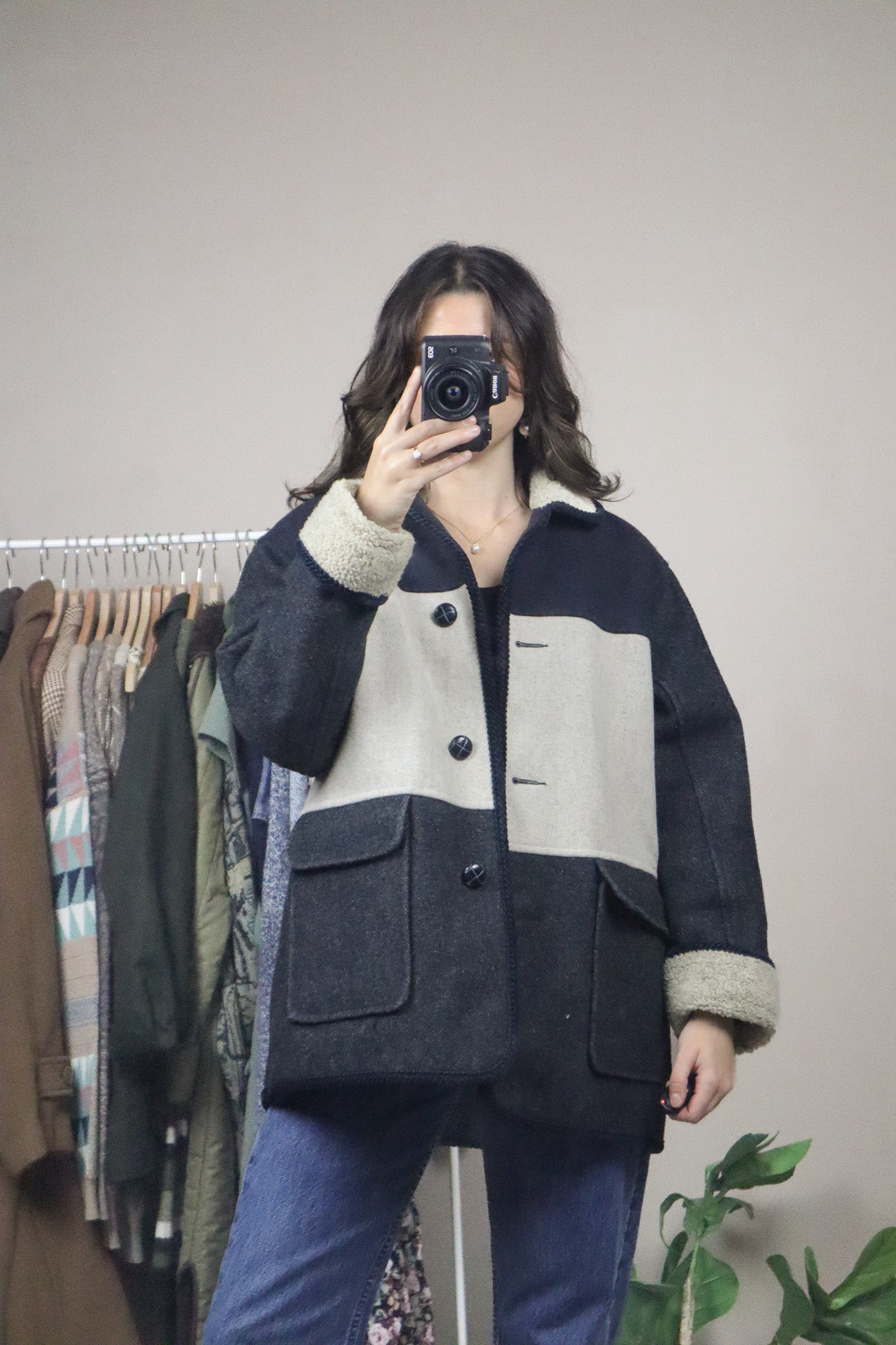 Vintage x Wool Collared Chore Coat (M)