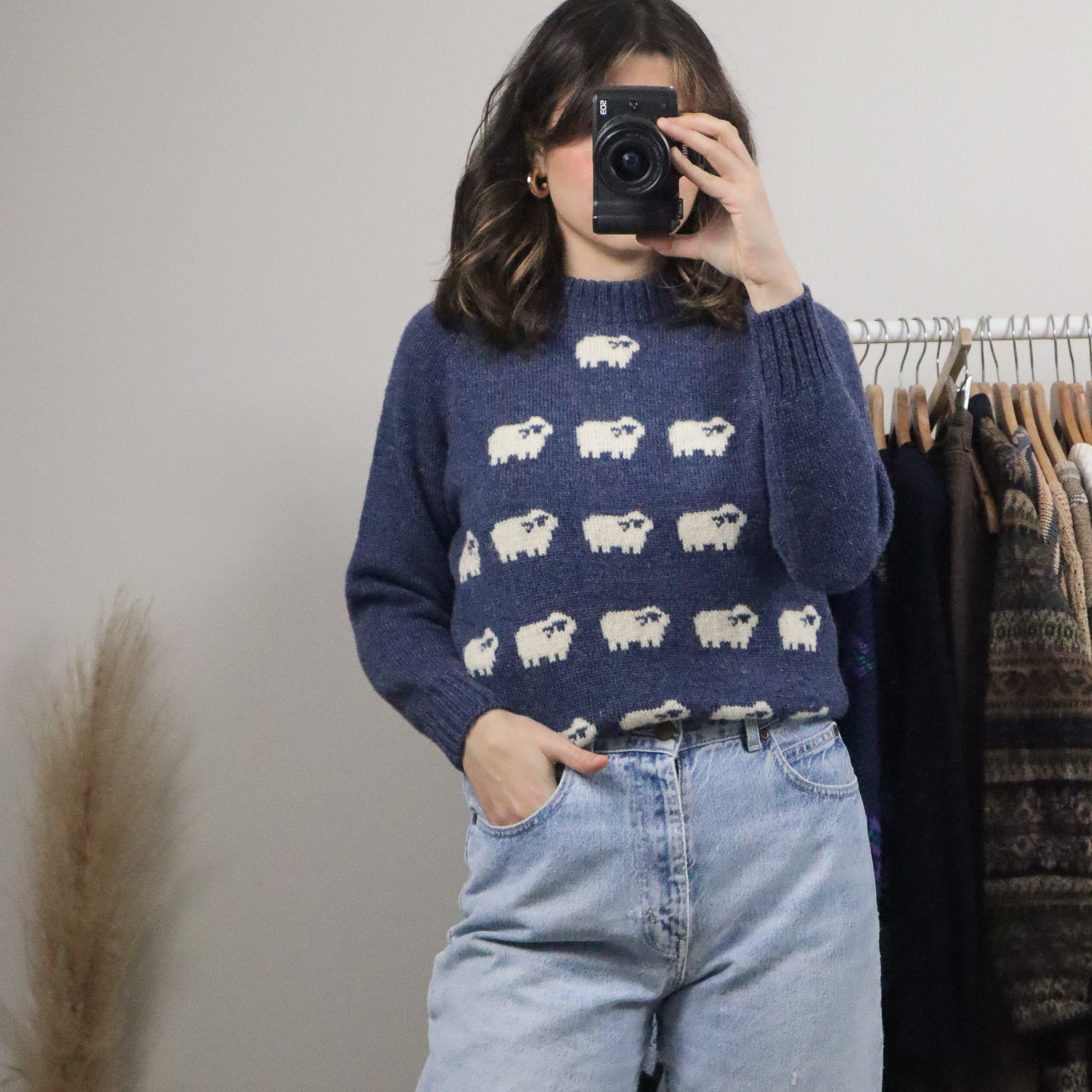Made in New Zealand x Vintage x Wool Sheep Sweater (XXS-S)