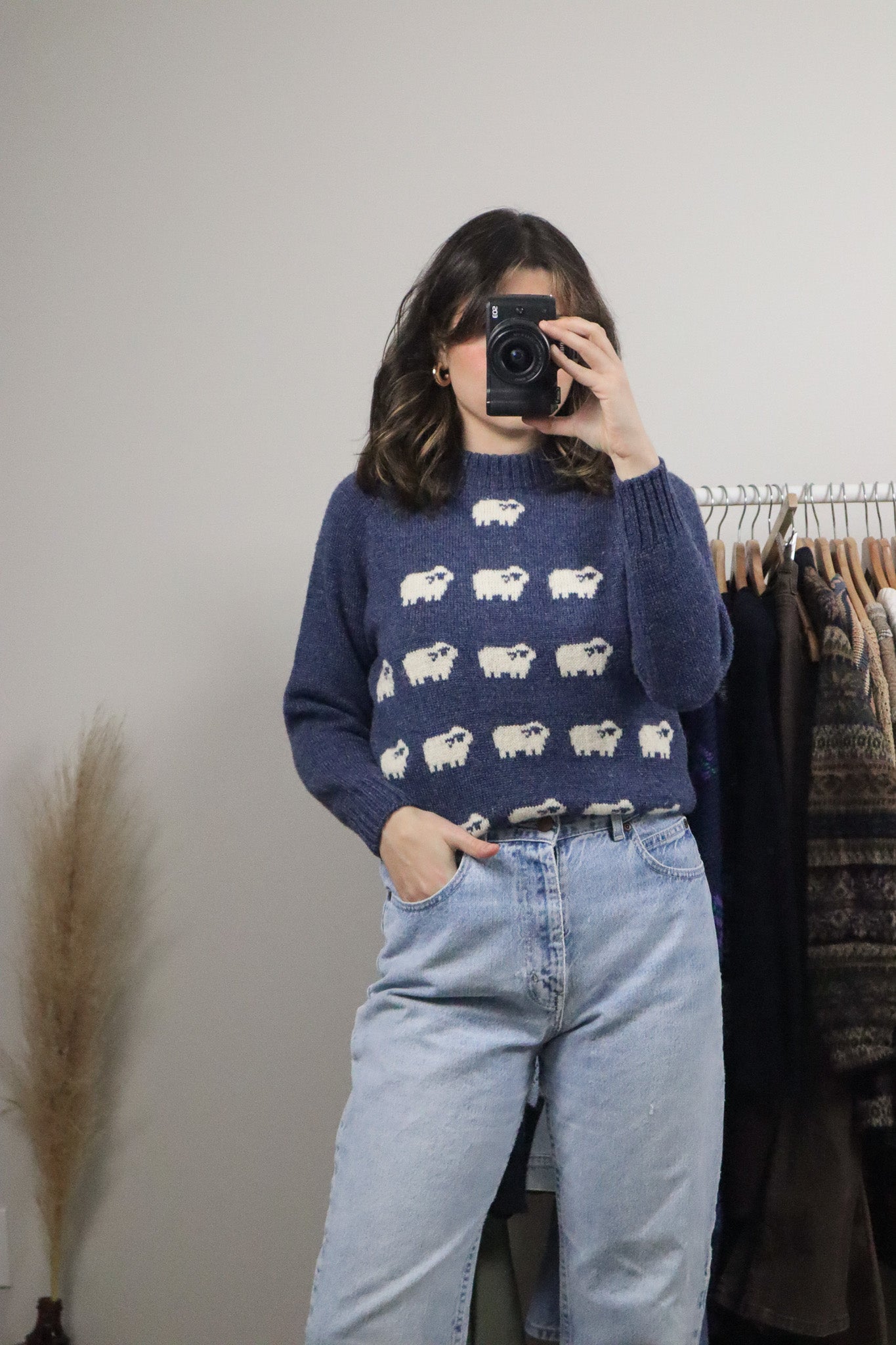 Made in New Zealand x Vintage x Wool Sheep Sweater (XXS-S)