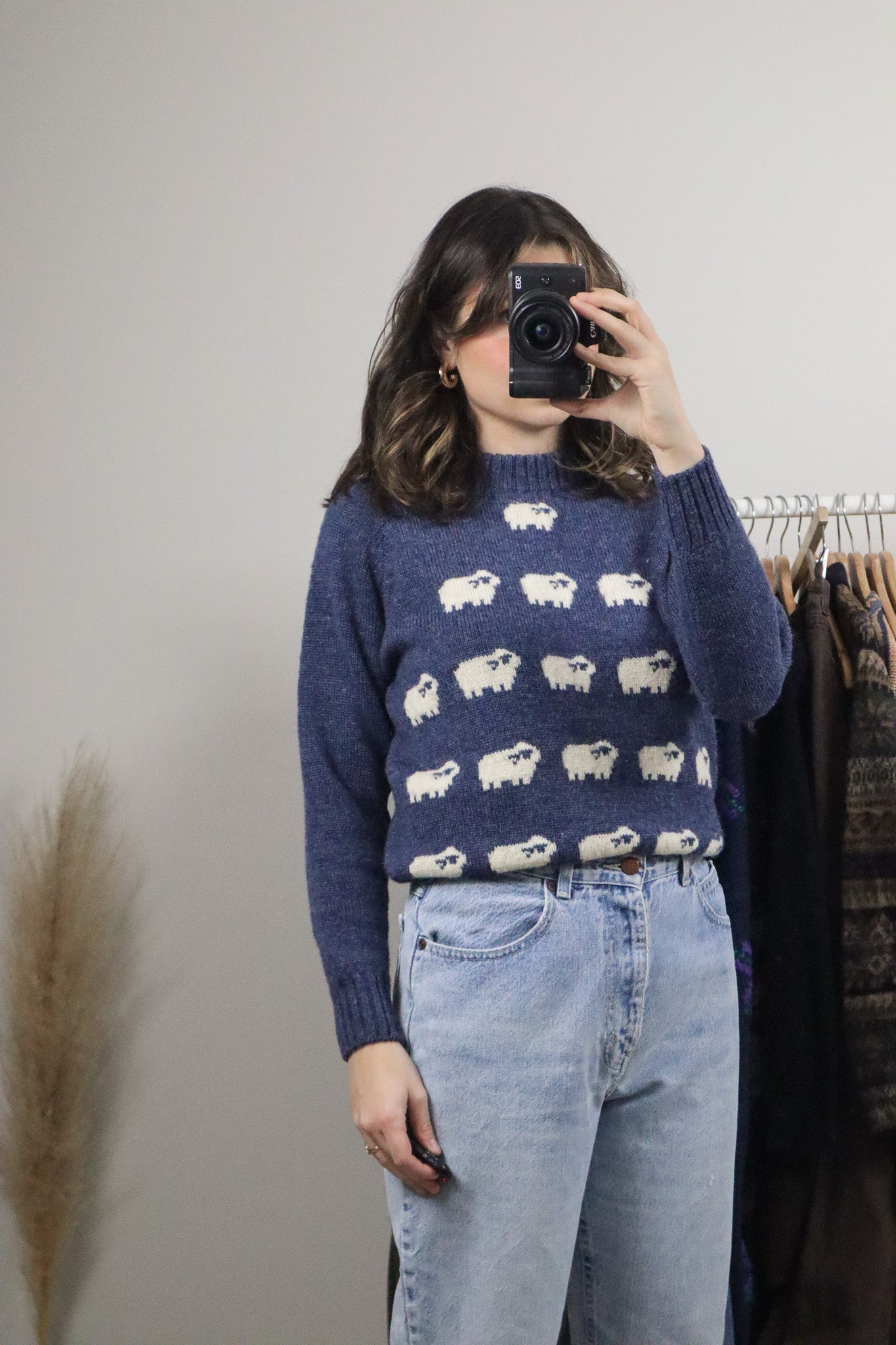 Made in New Zealand x Vintage x Wool Sheep Sweater (XXS-S)