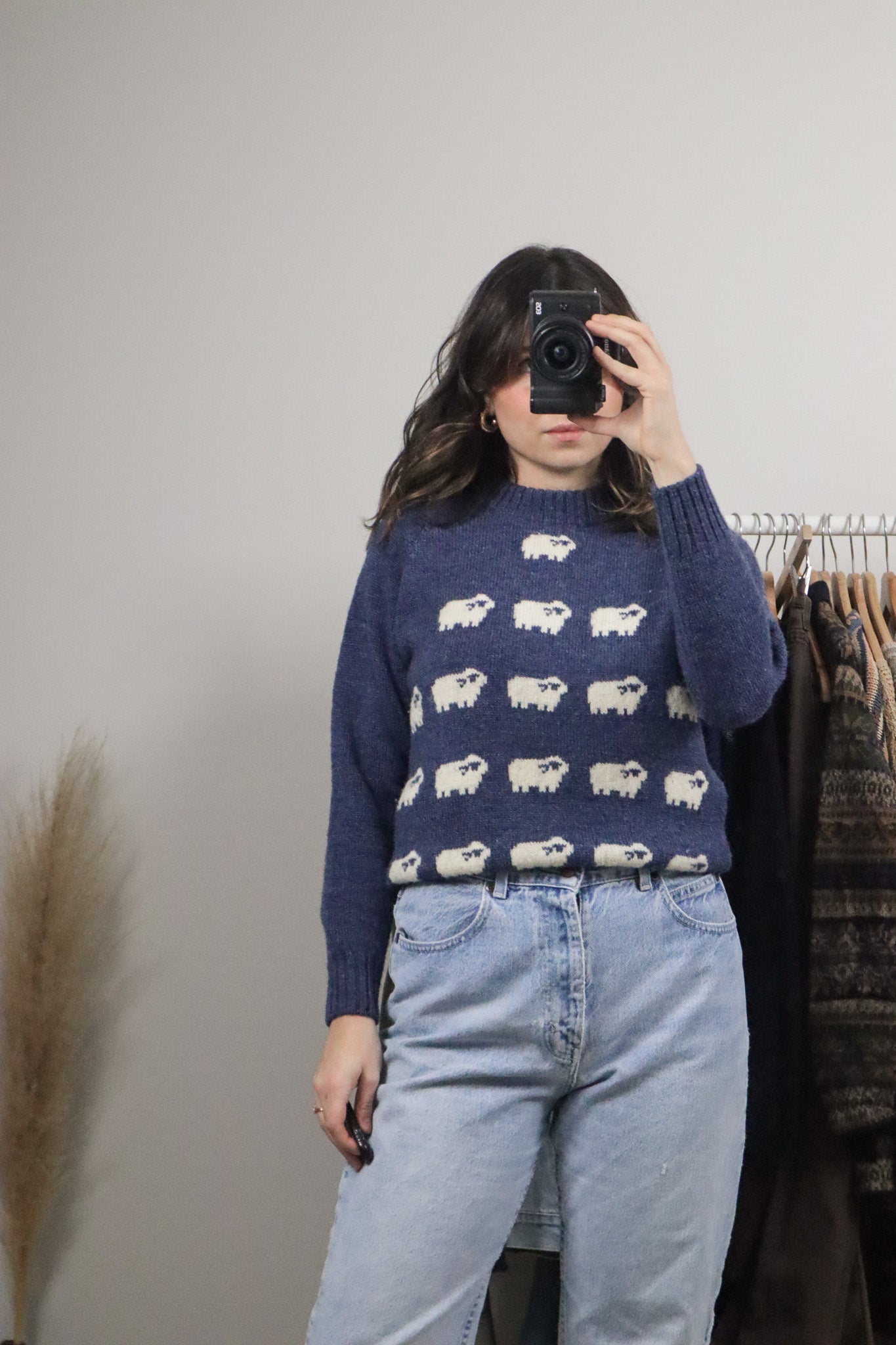 Made in New Zealand x Vintage x Wool Sheep Sweater (XXS-S)