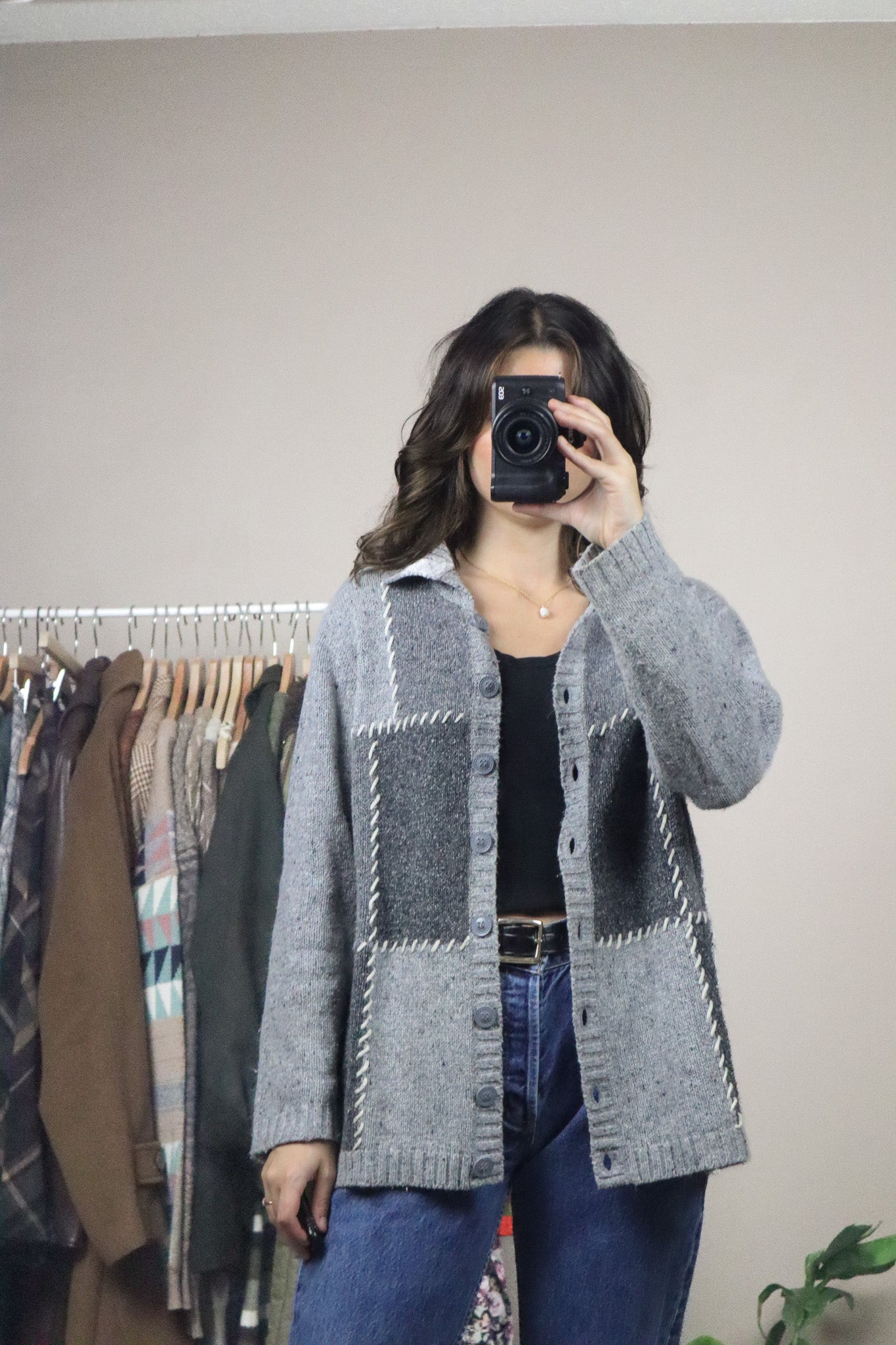 Vintage x Patchwork Cardigan  (M)
