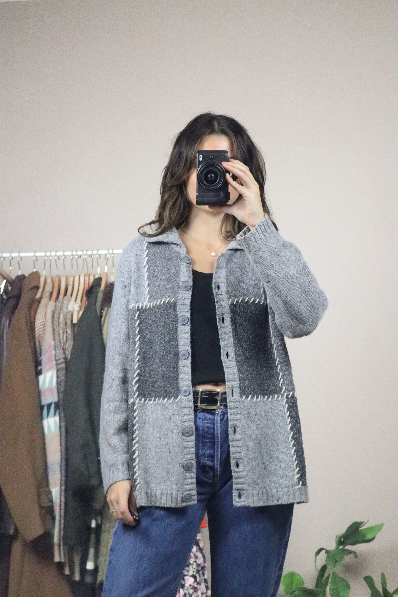 Vintage x Patchwork Cardigan  (M)