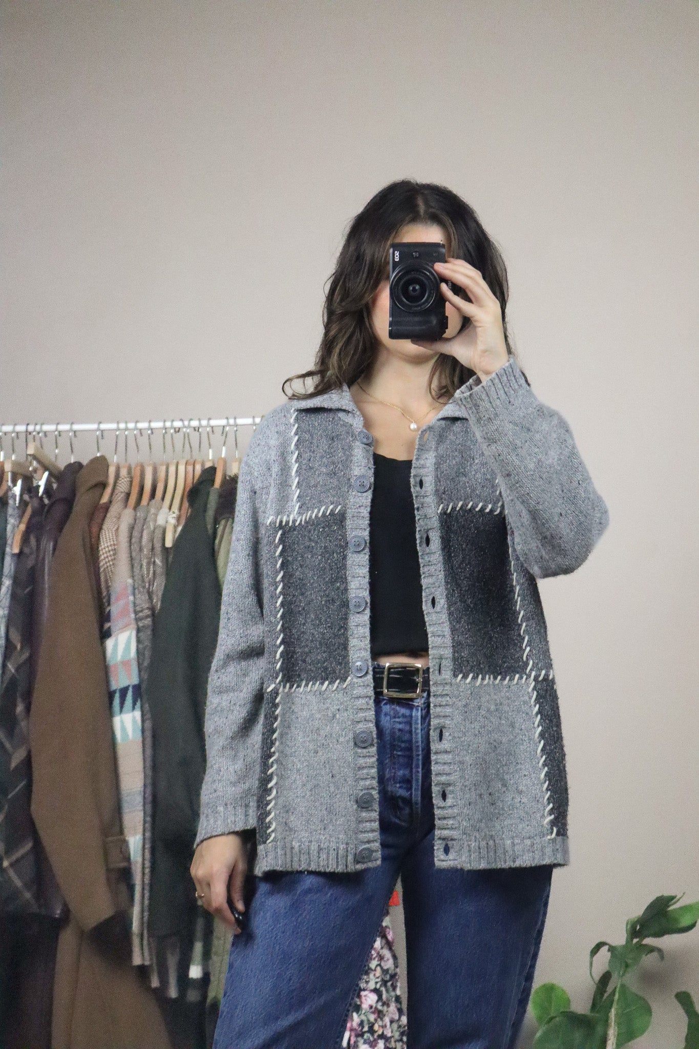 Vintage x Patchwork Cardigan  (M)