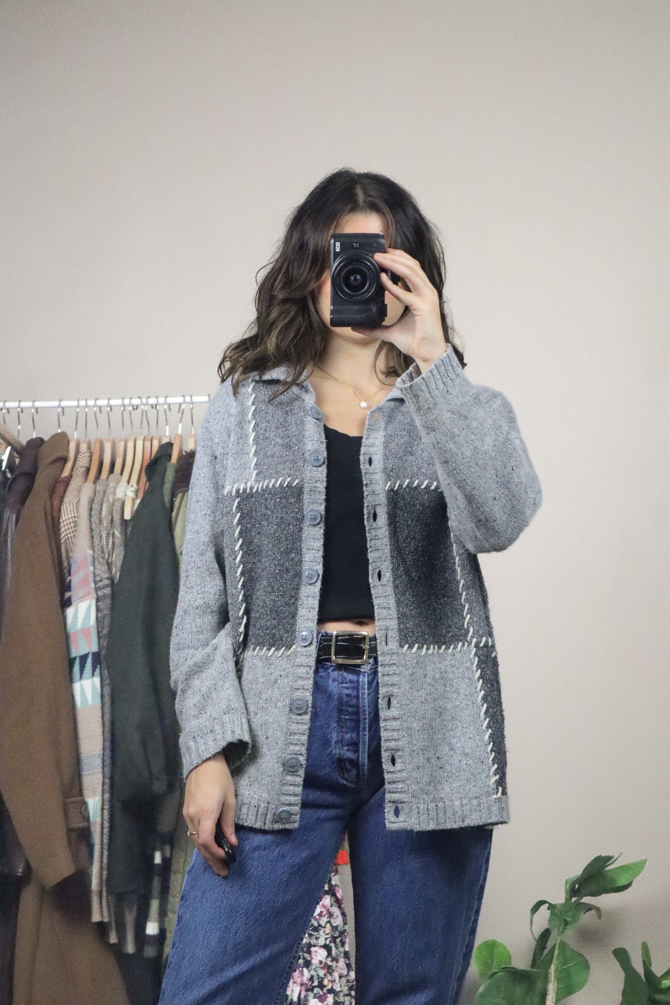 Vintage x Patchwork Cardigan  (M)