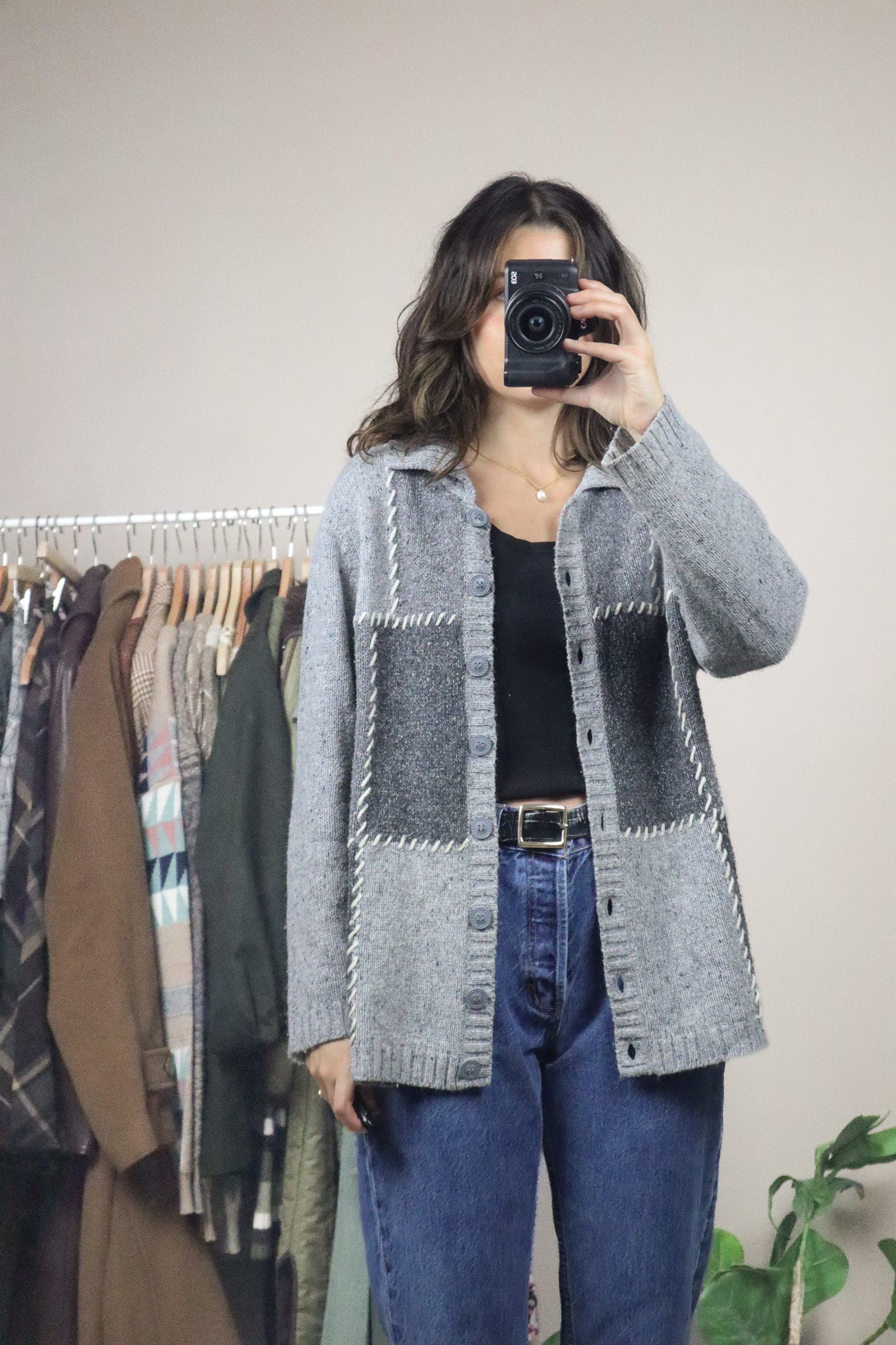 Vintage x Patchwork Cardigan  (M)