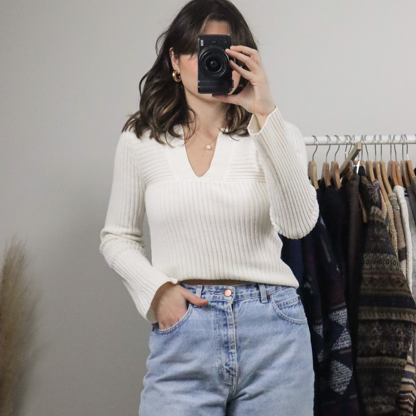 Vintage x Long-Sleeve Knit (S)