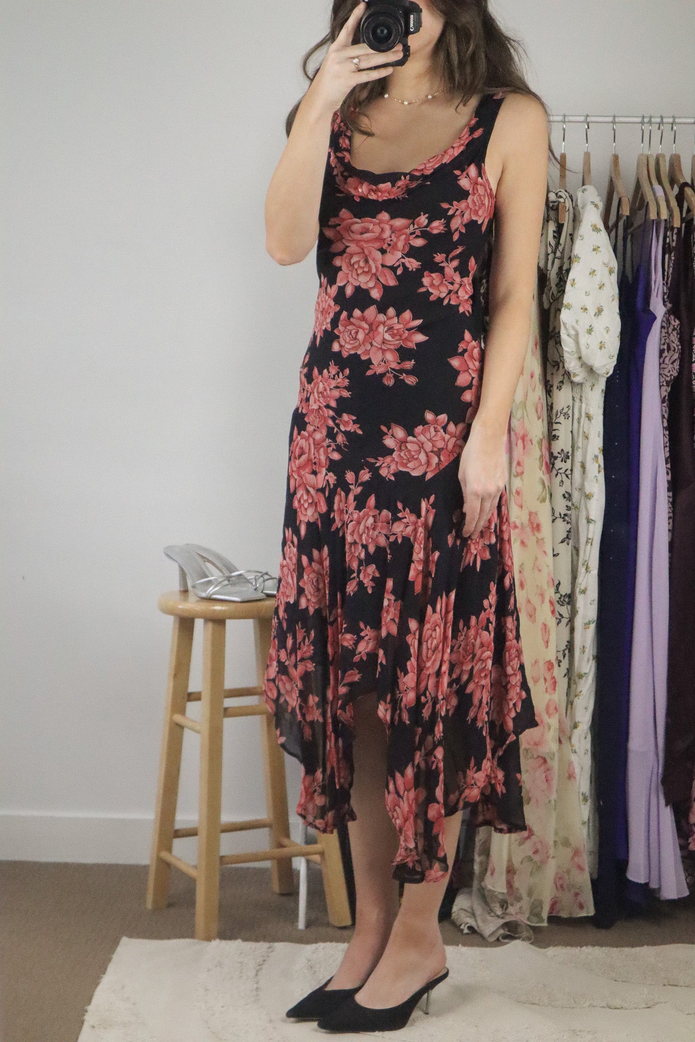 Vintage x Floral Maxi Dress (M)