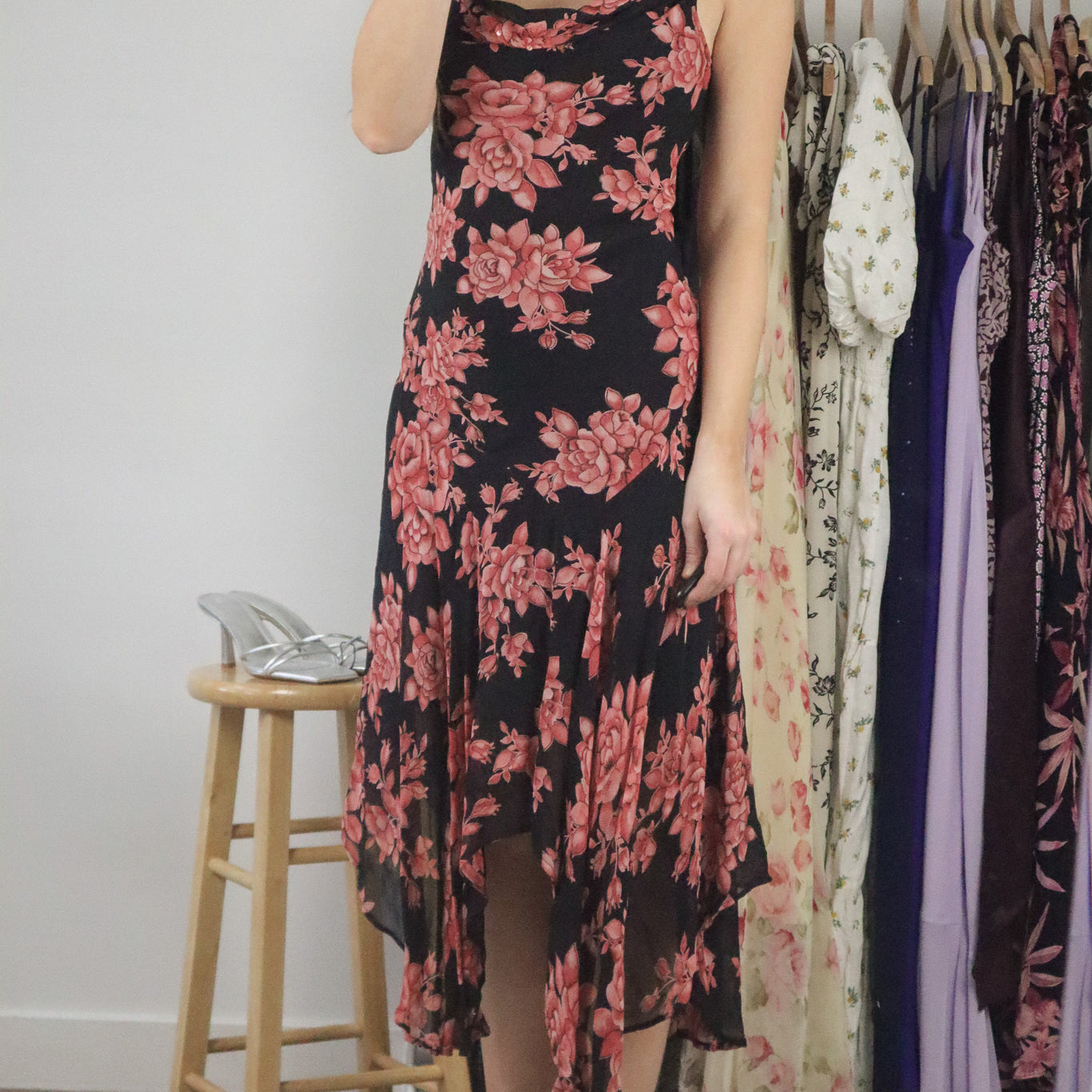 Vintage x Floral Maxi Dress (M)