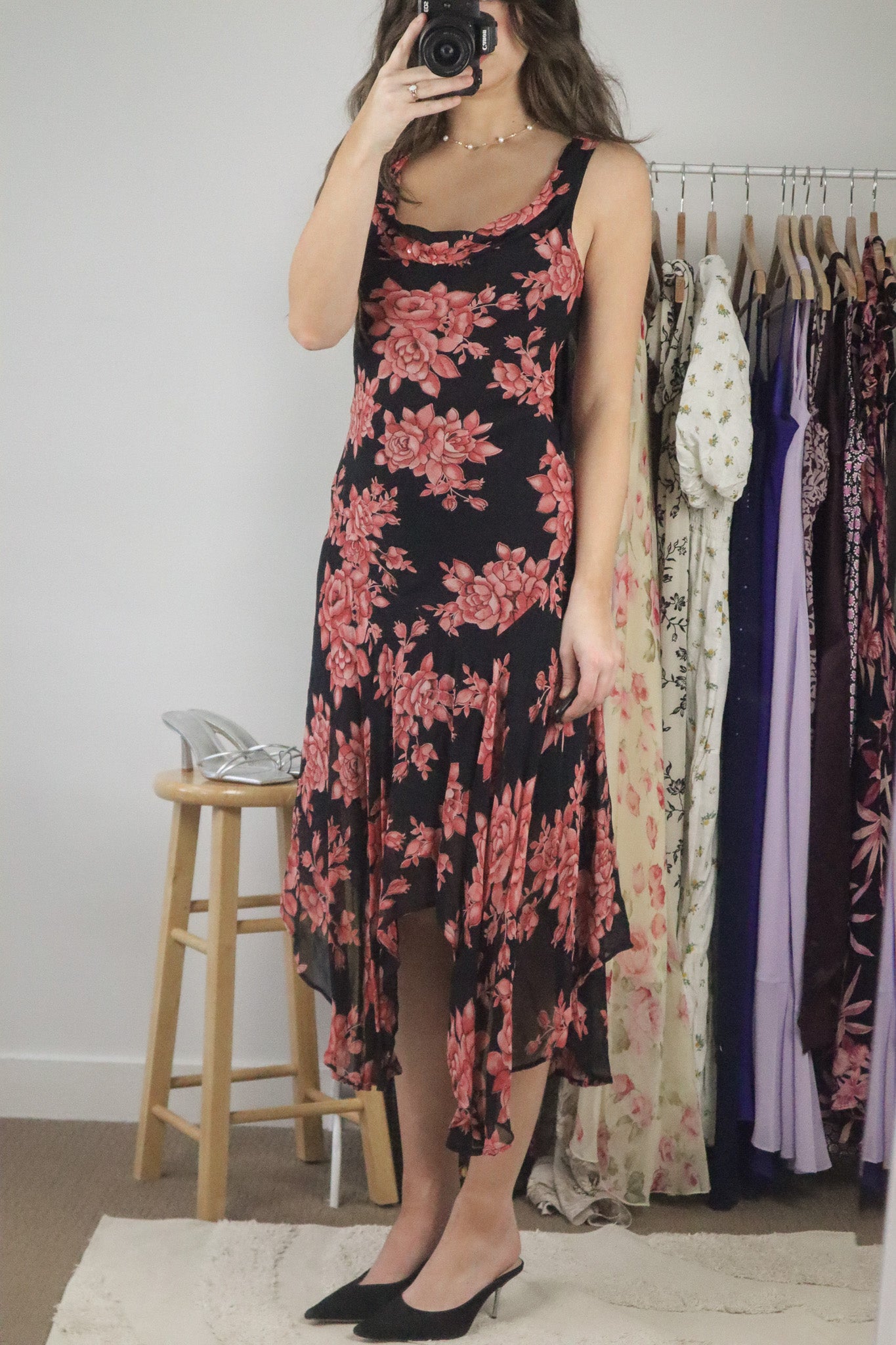 Vintage x Floral Maxi Dress (M)