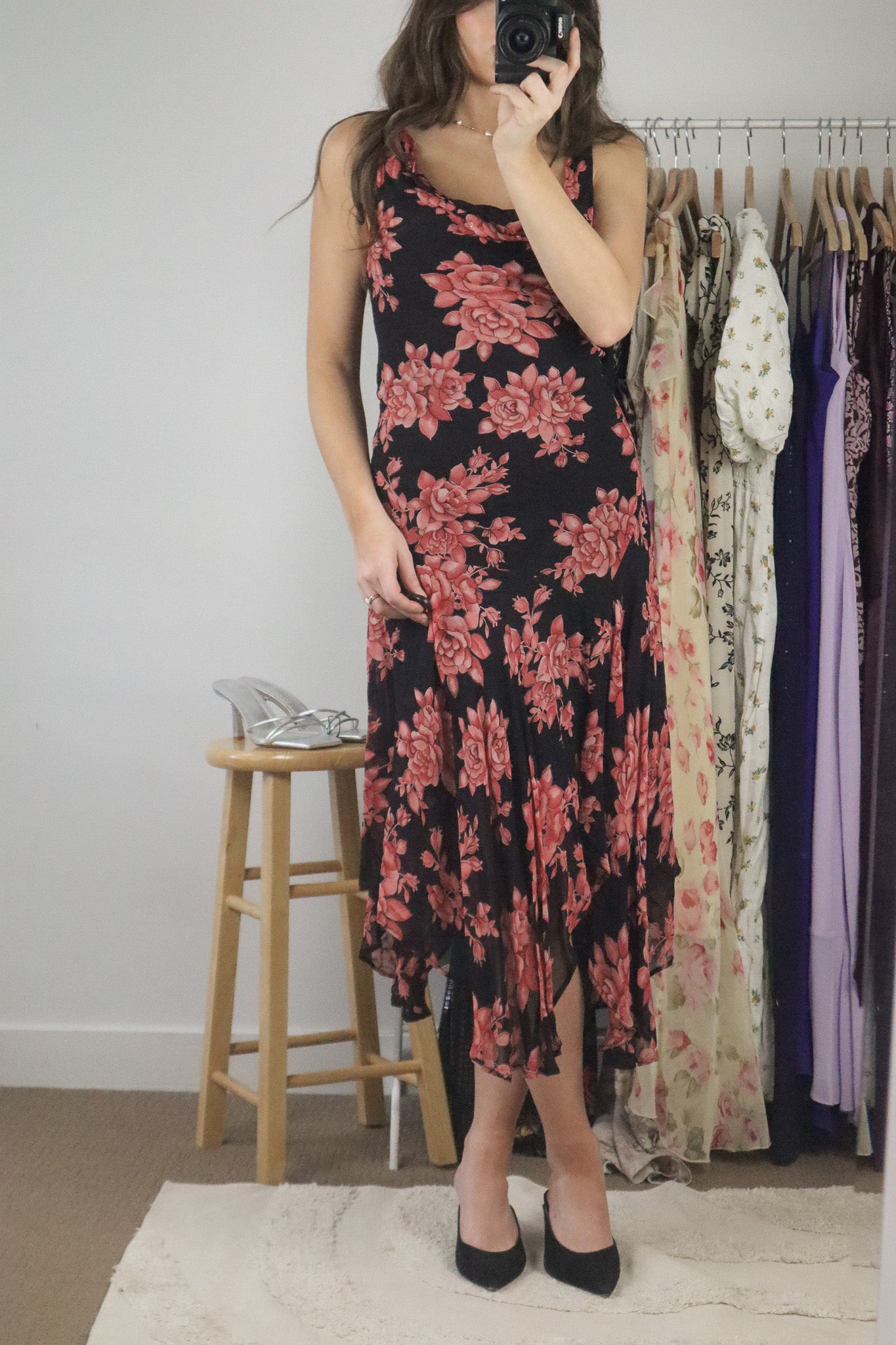 Vintage x Floral Maxi Dress (M)