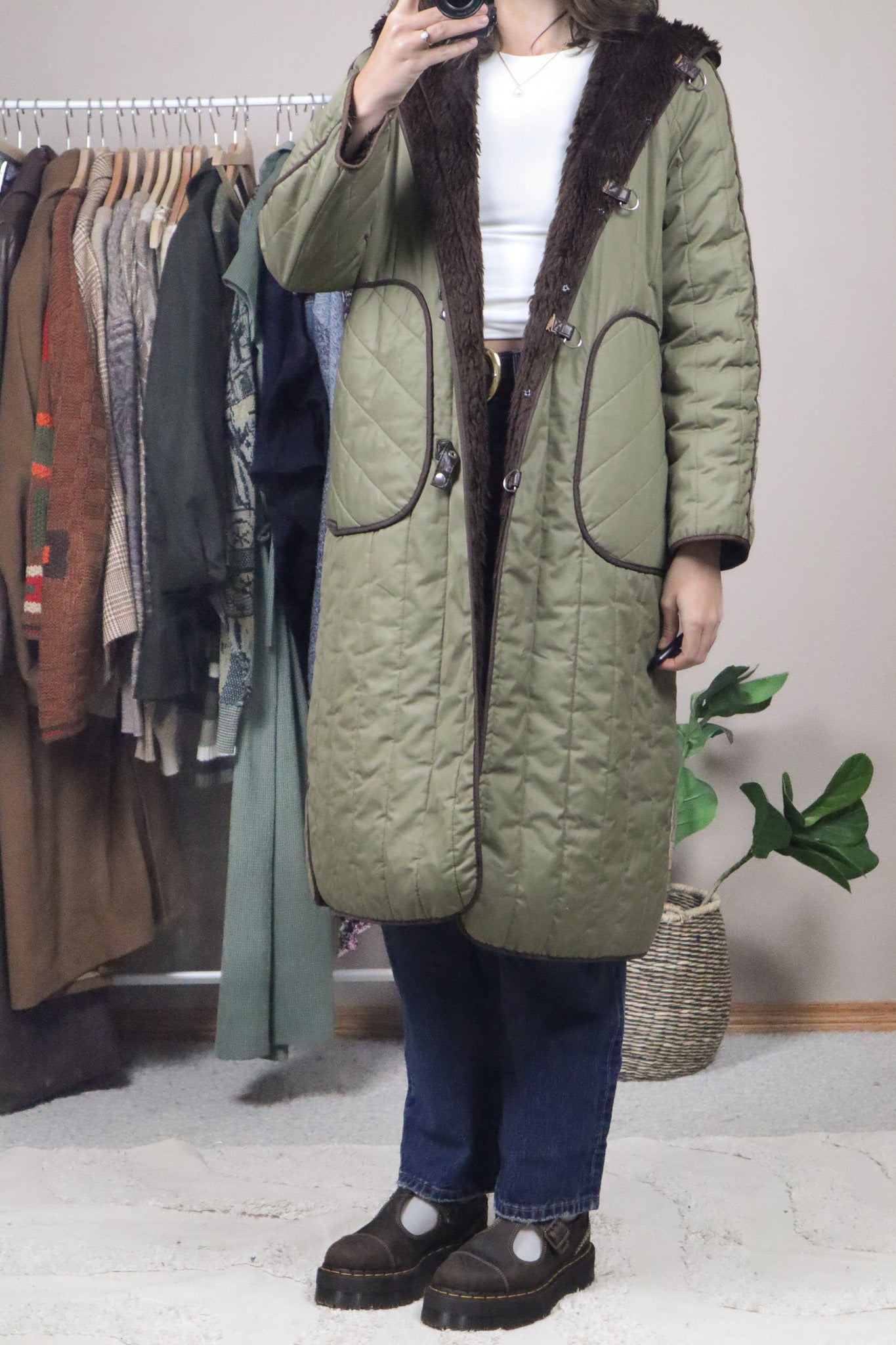 Made in Yugoslavia x Vintage x Quilted Sherpa Lined Jacket (S)