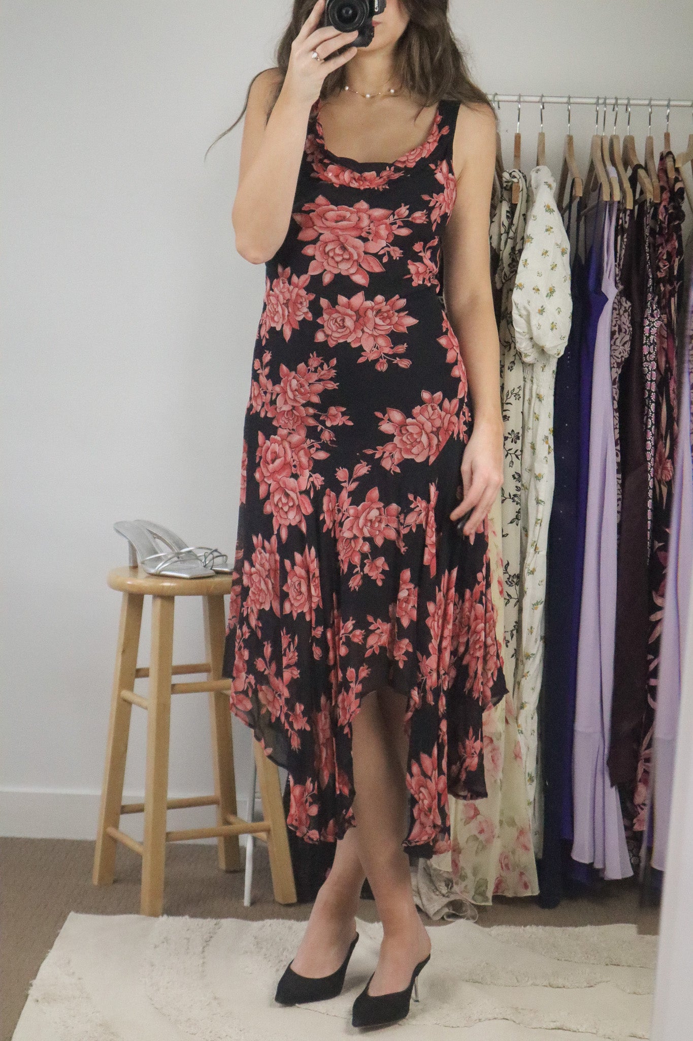 Vintage x Floral Maxi Dress (M)