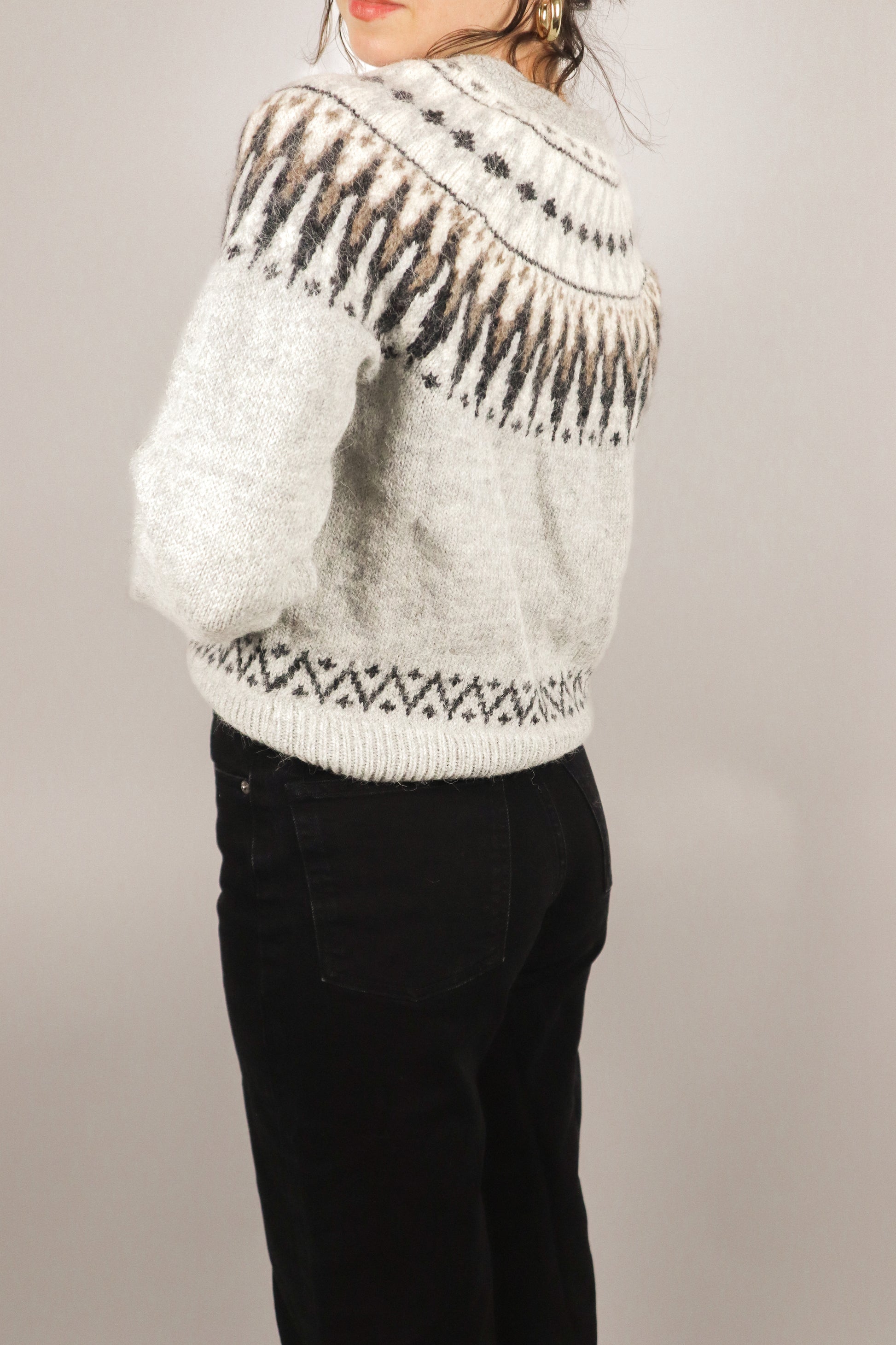 Modern x Wool Fair Isle Cardigan (S)