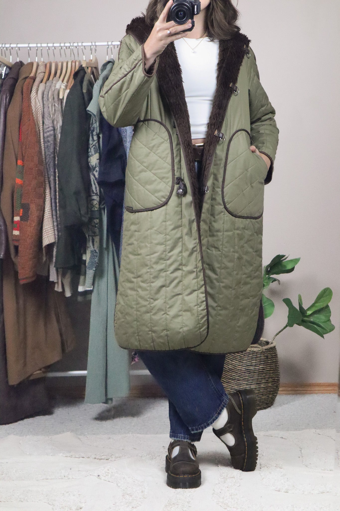 Made in Yugoslavia x Vintage x Quilted Sherpa Lined Jacket (S)