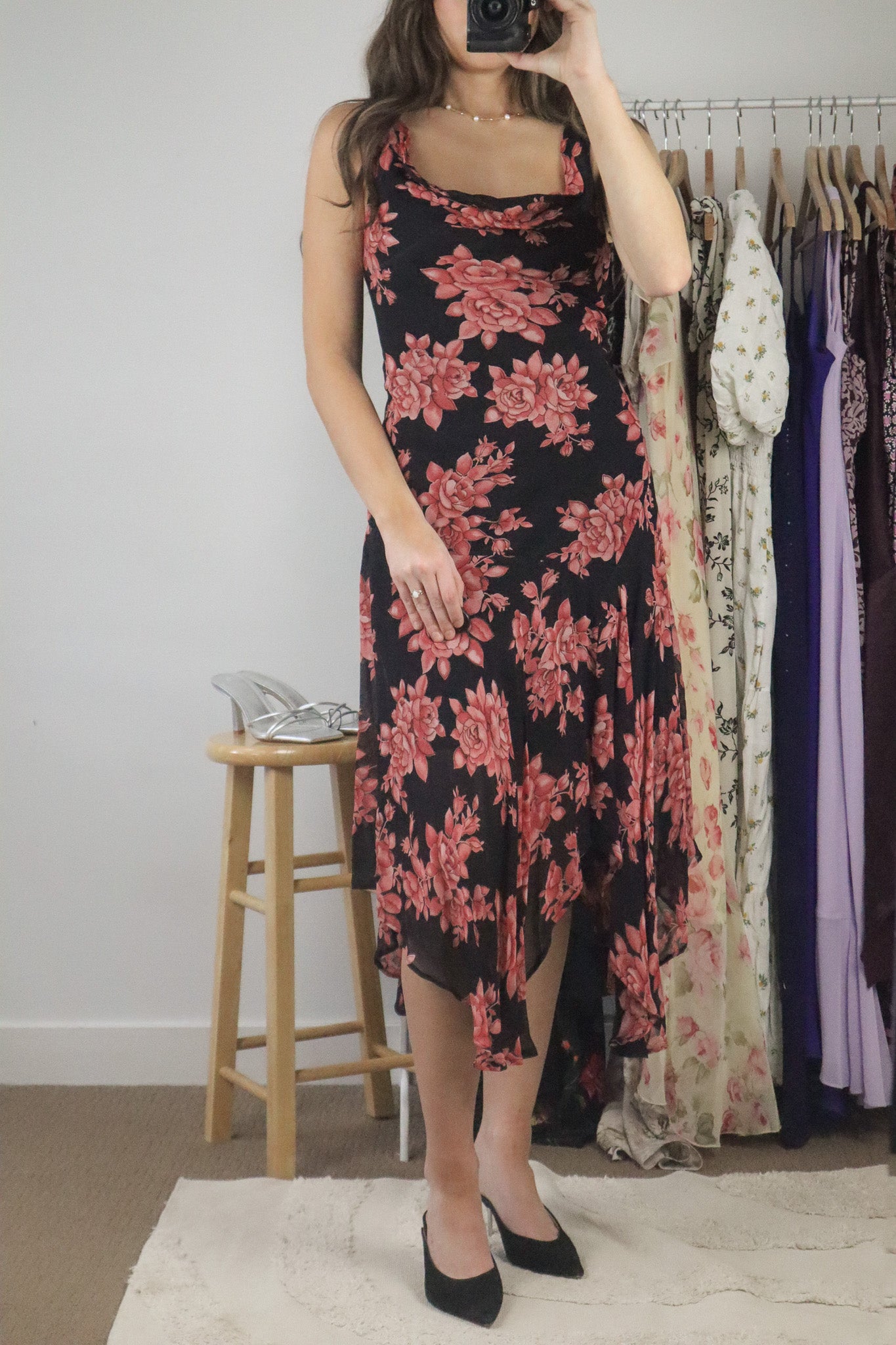 Vintage x Floral Maxi Dress (M)