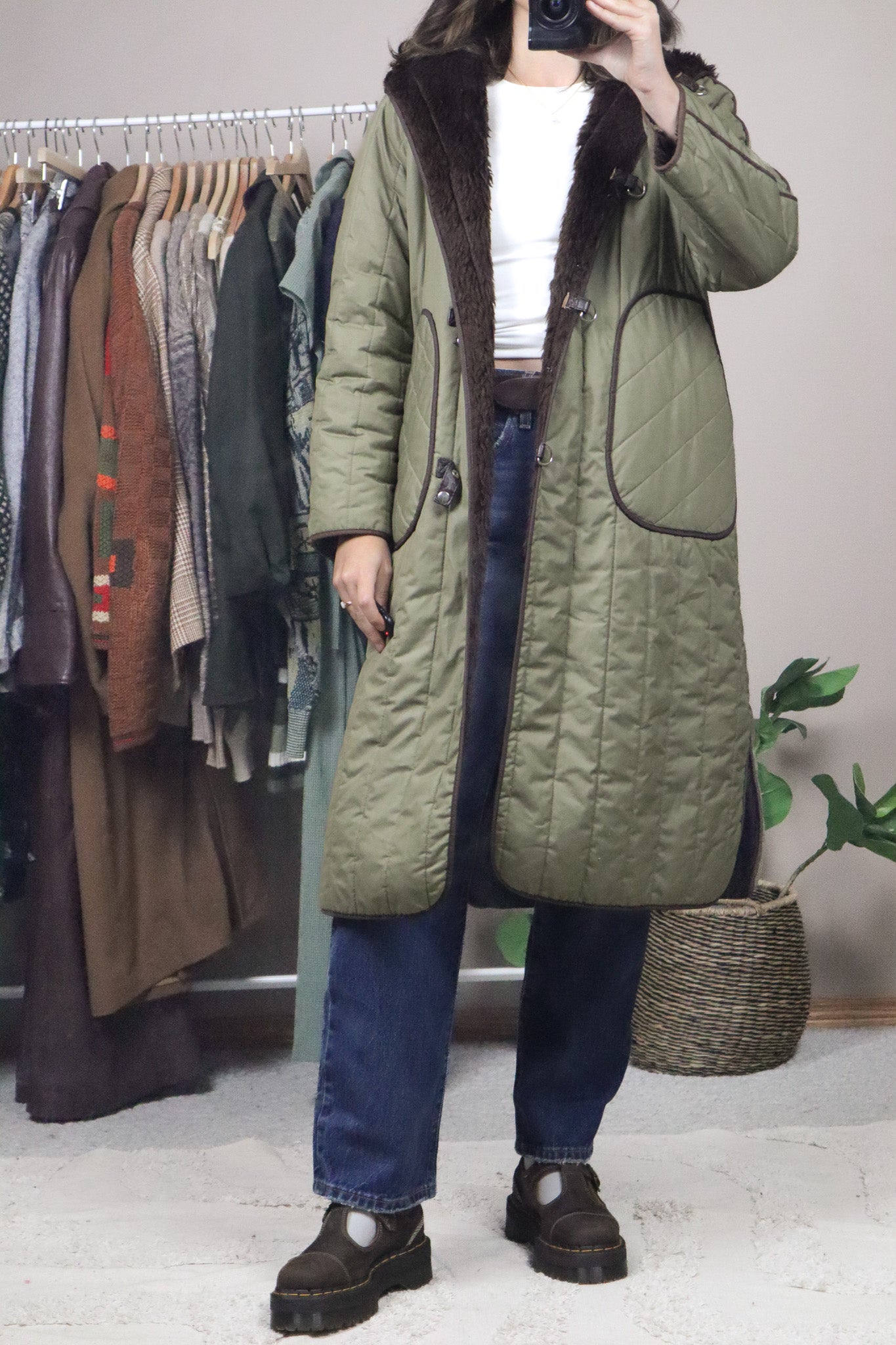 Made in Yugoslavia x Vintage x Quilted Sherpa Lined Jacket (S)
