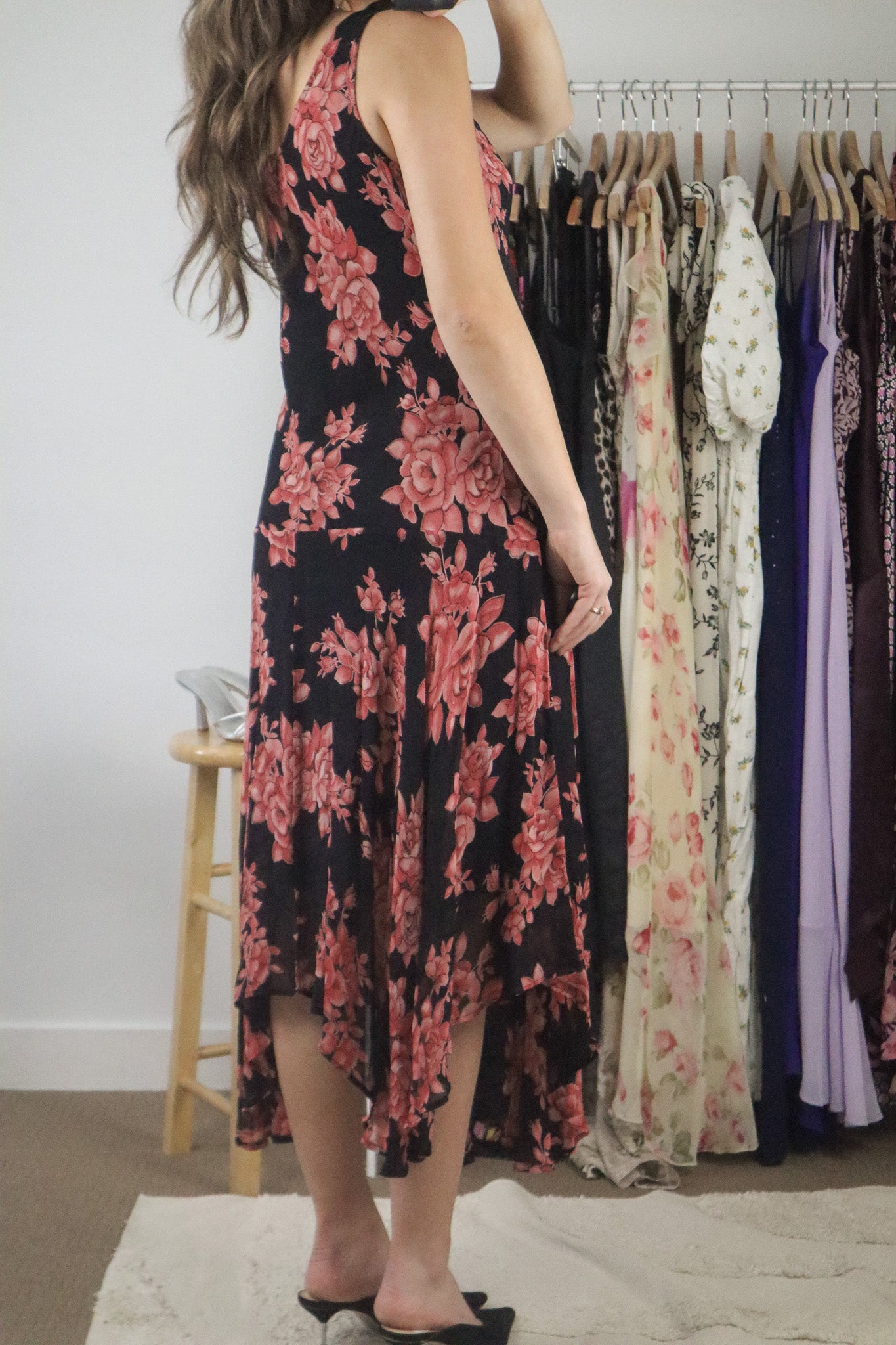 Vintage x Floral Maxi Dress (M)