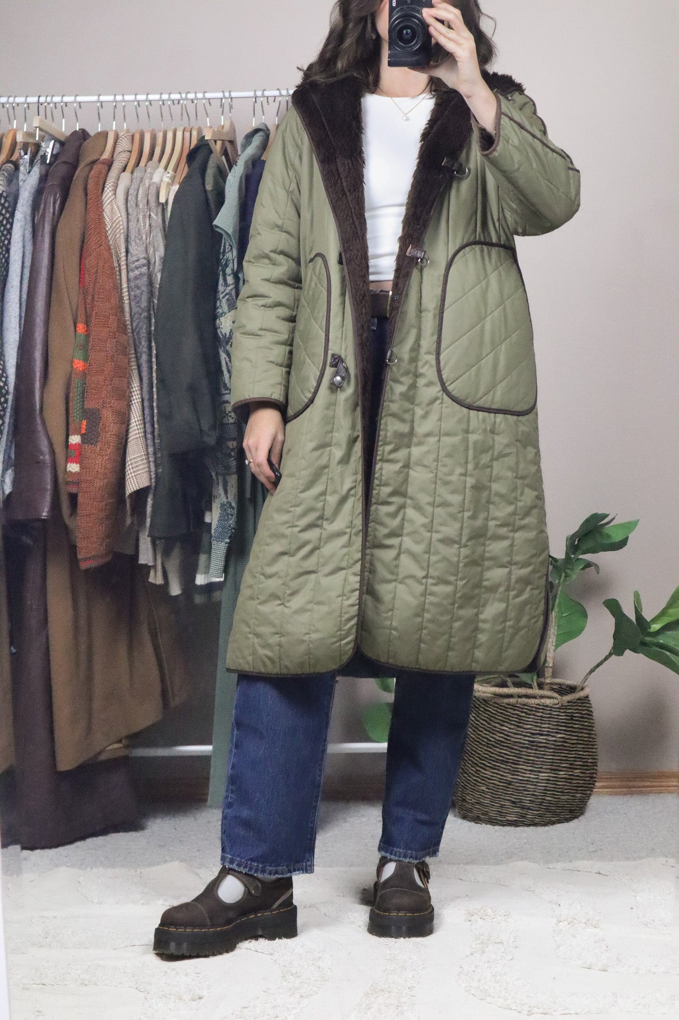 Made in Yugoslavia x Vintage x Quilted Sherpa Lined Jacket (S)