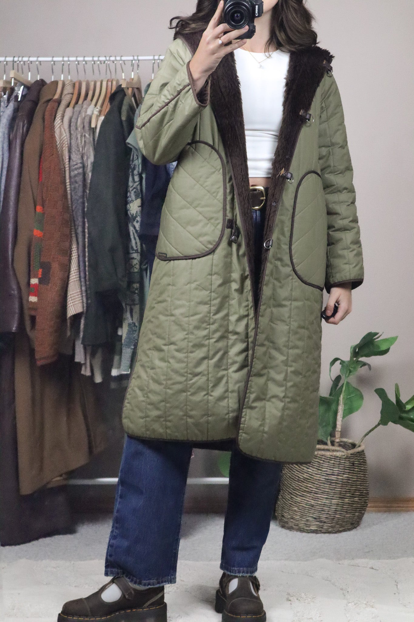 Made in Yugoslavia x Vintage x Quilted Sherpa Lined Jacket (S)