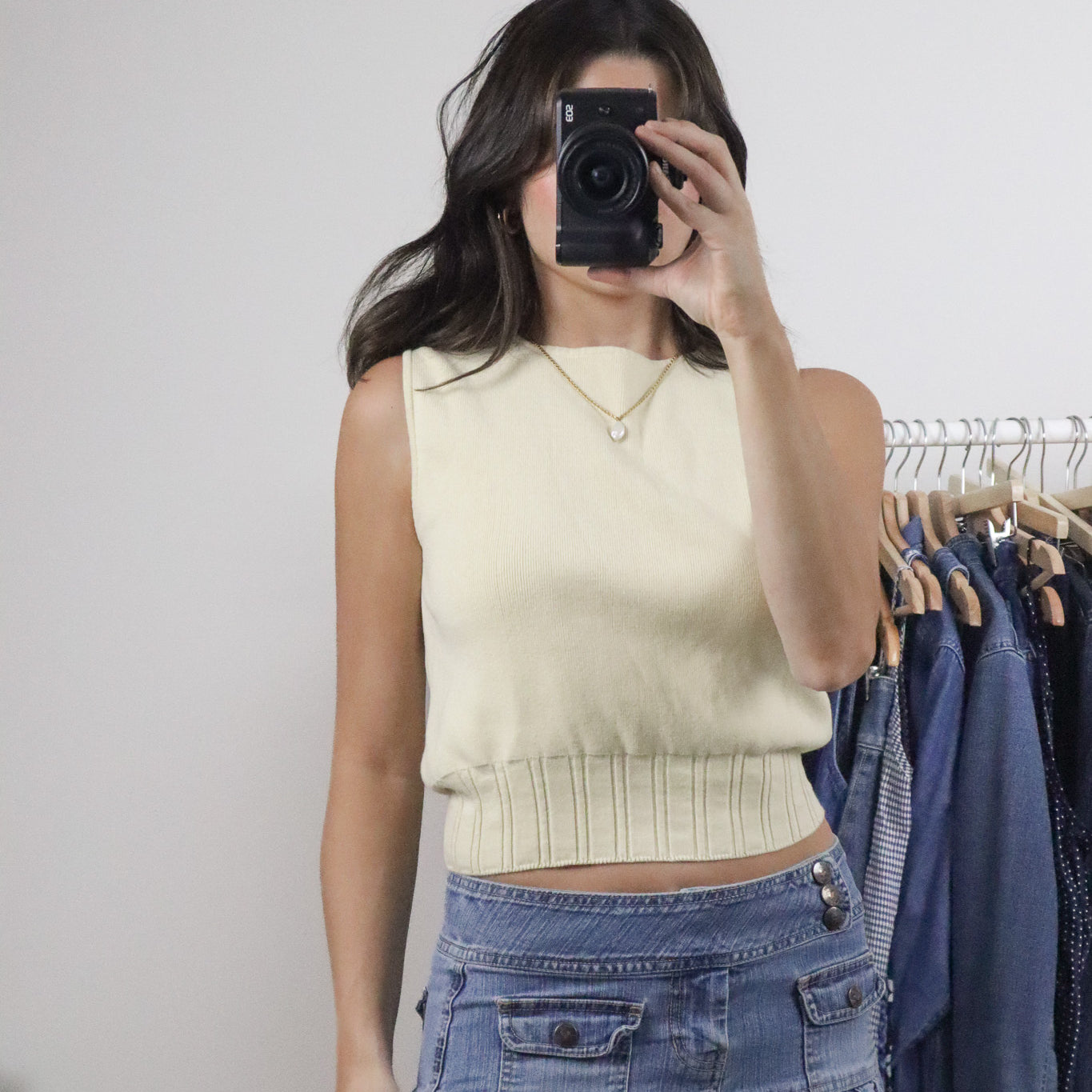 Vintage x Cotton Sweater Vest (S)