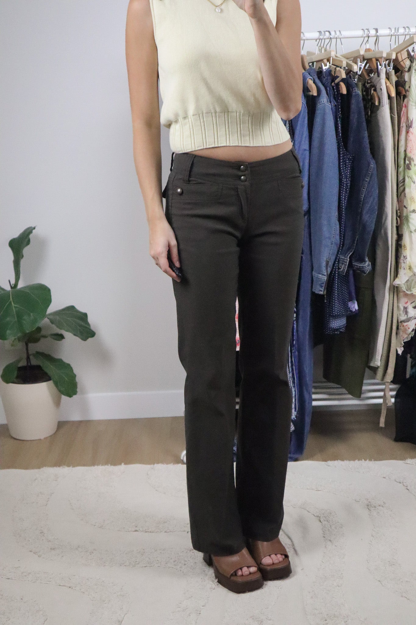 Vintage x Lowrise Flare Pants (XS)