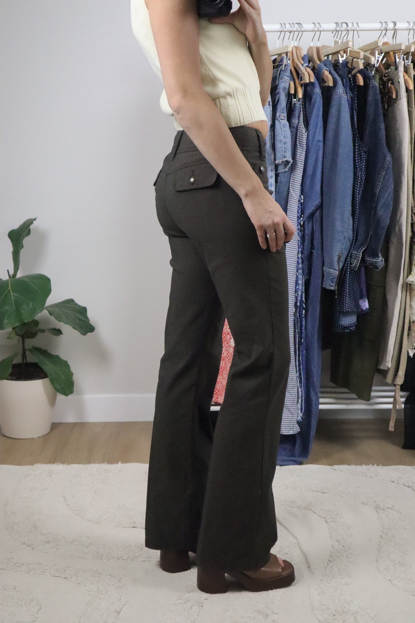Vintage x Lowrise Flare Pants (XS)