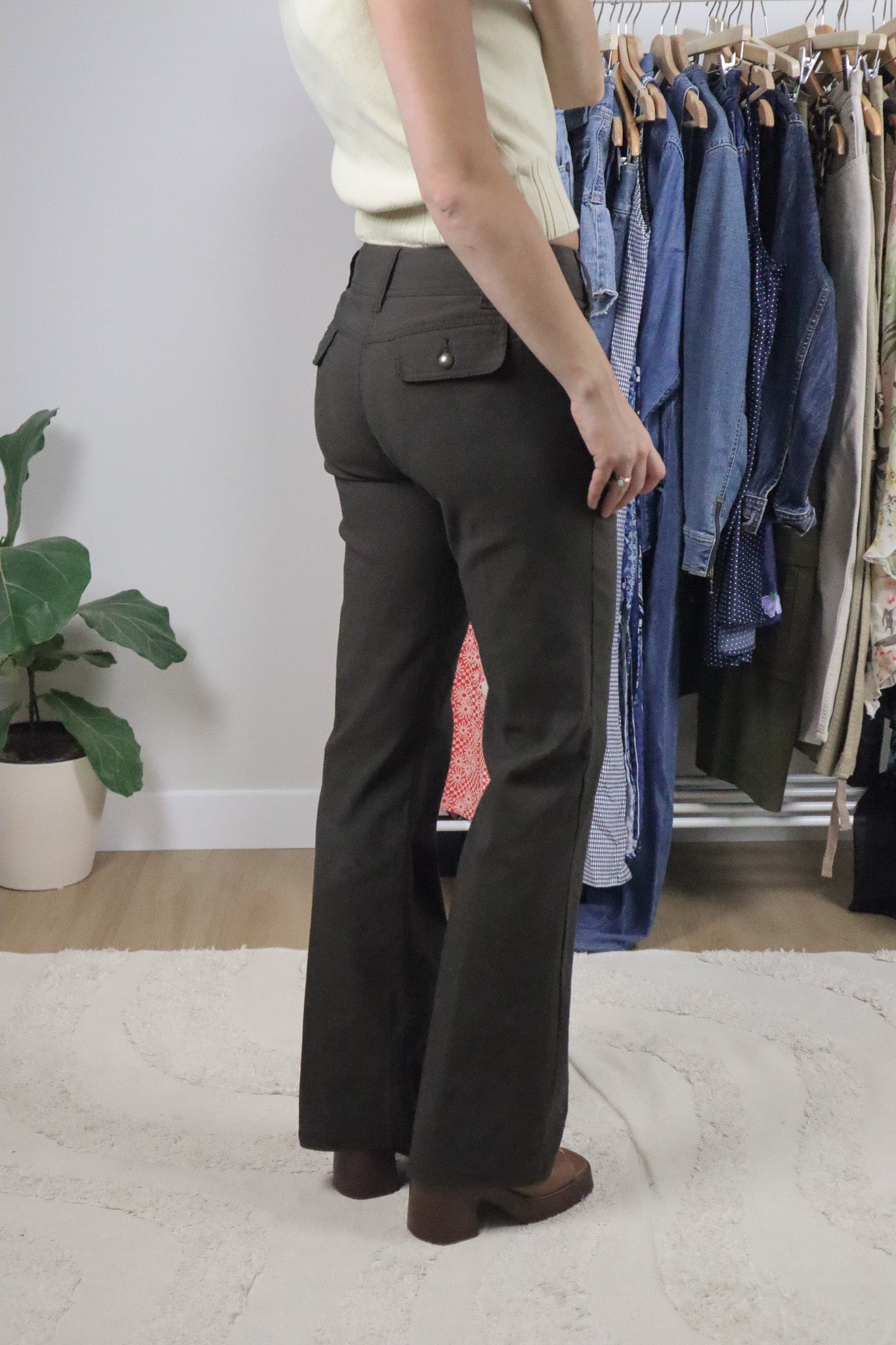 Vintage x Lowrise Flare Pants (XS)