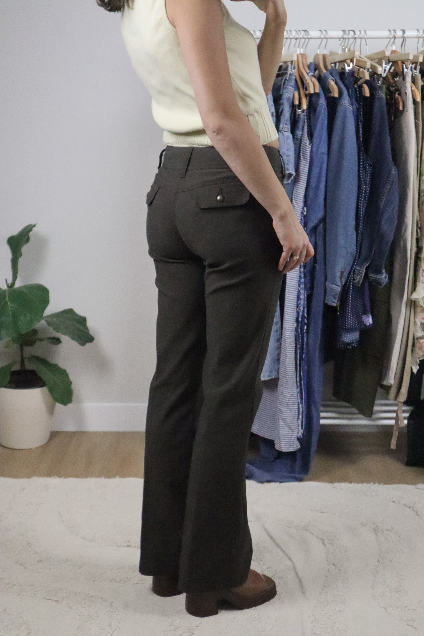 Vintage x Lowrise Flare Pants (XS)