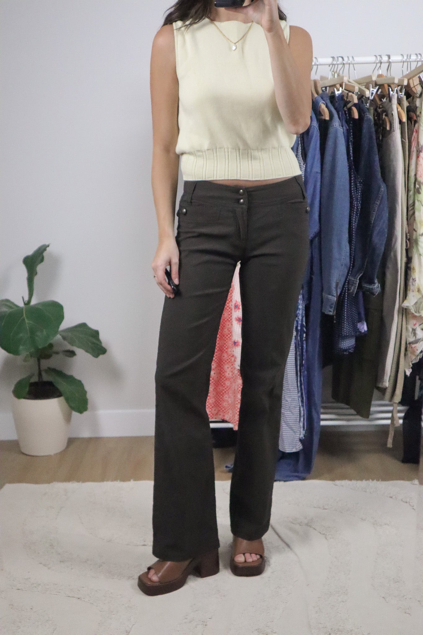 Vintage x Lowrise Flare Pants (XS)