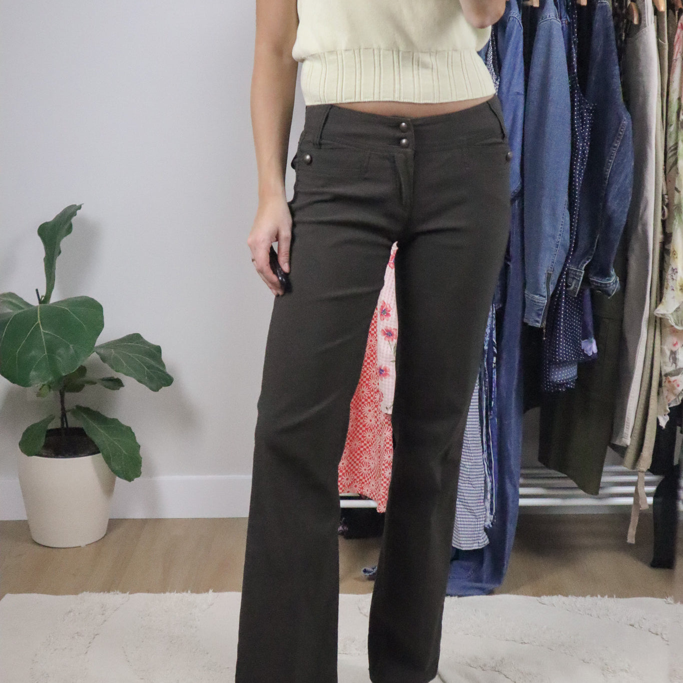 Vintage x Lowrise Flare Pants (XS)