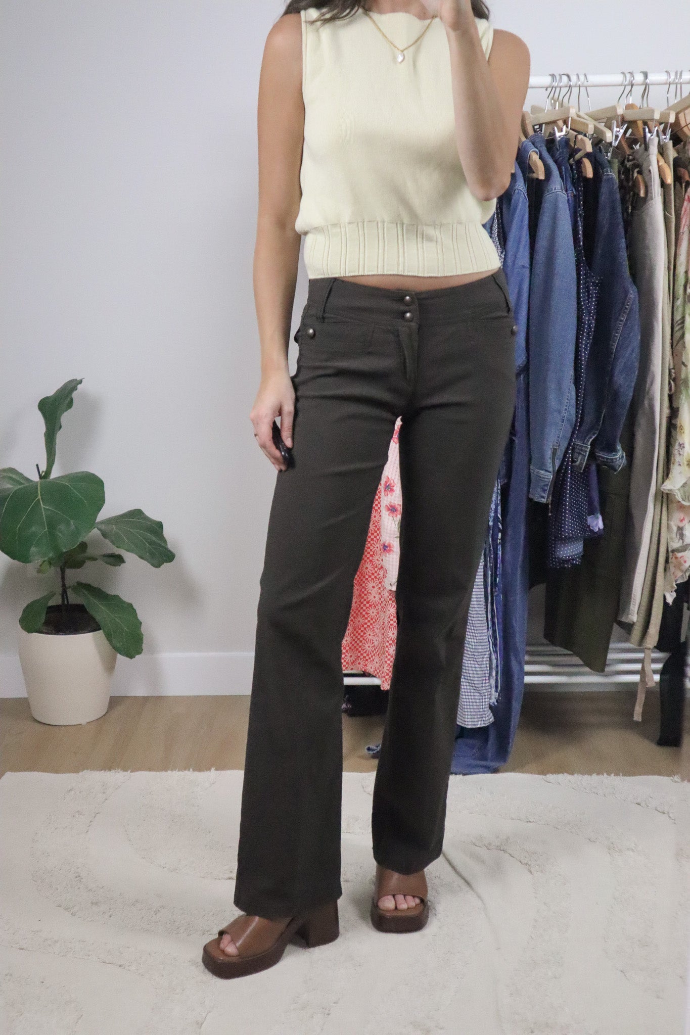 Vintage x Lowrise Flare Pants (XS)