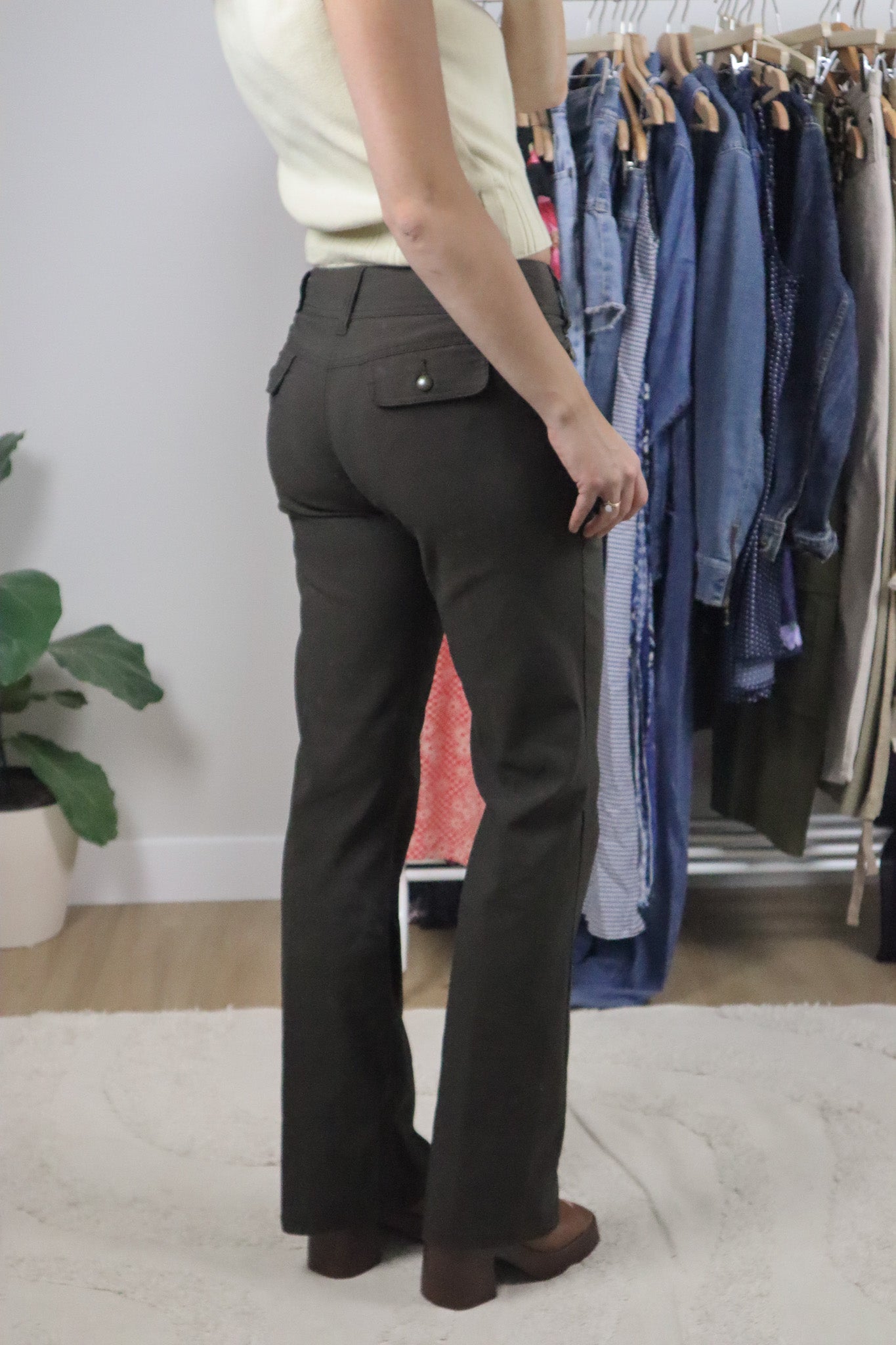 Vintage x Lowrise Flare Pants (XS)