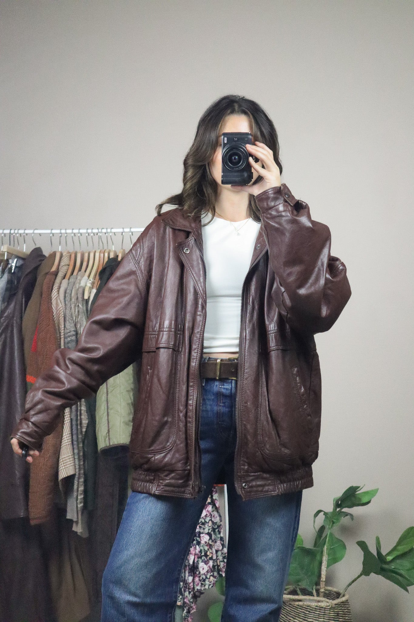 Made in Canada x Vintage x Leather Bomber (XL)