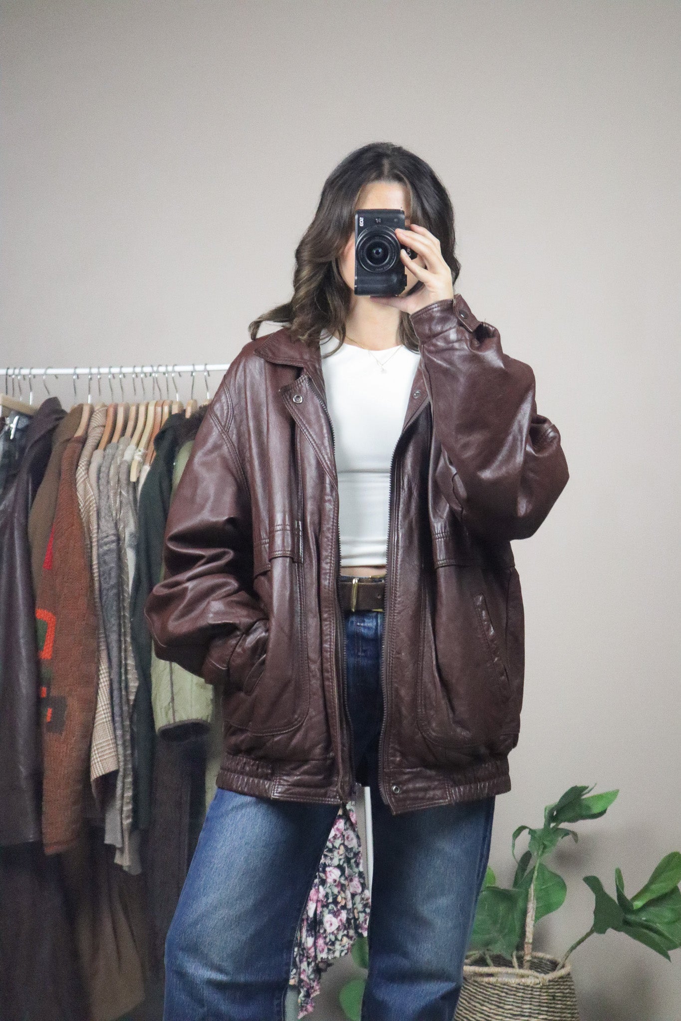Made in Canada x Vintage x Leather Bomber (XL)