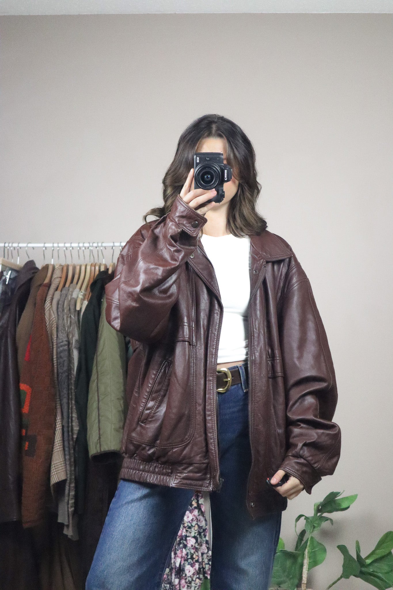 Made in Canada x Vintage x Leather Bomber (XL)
