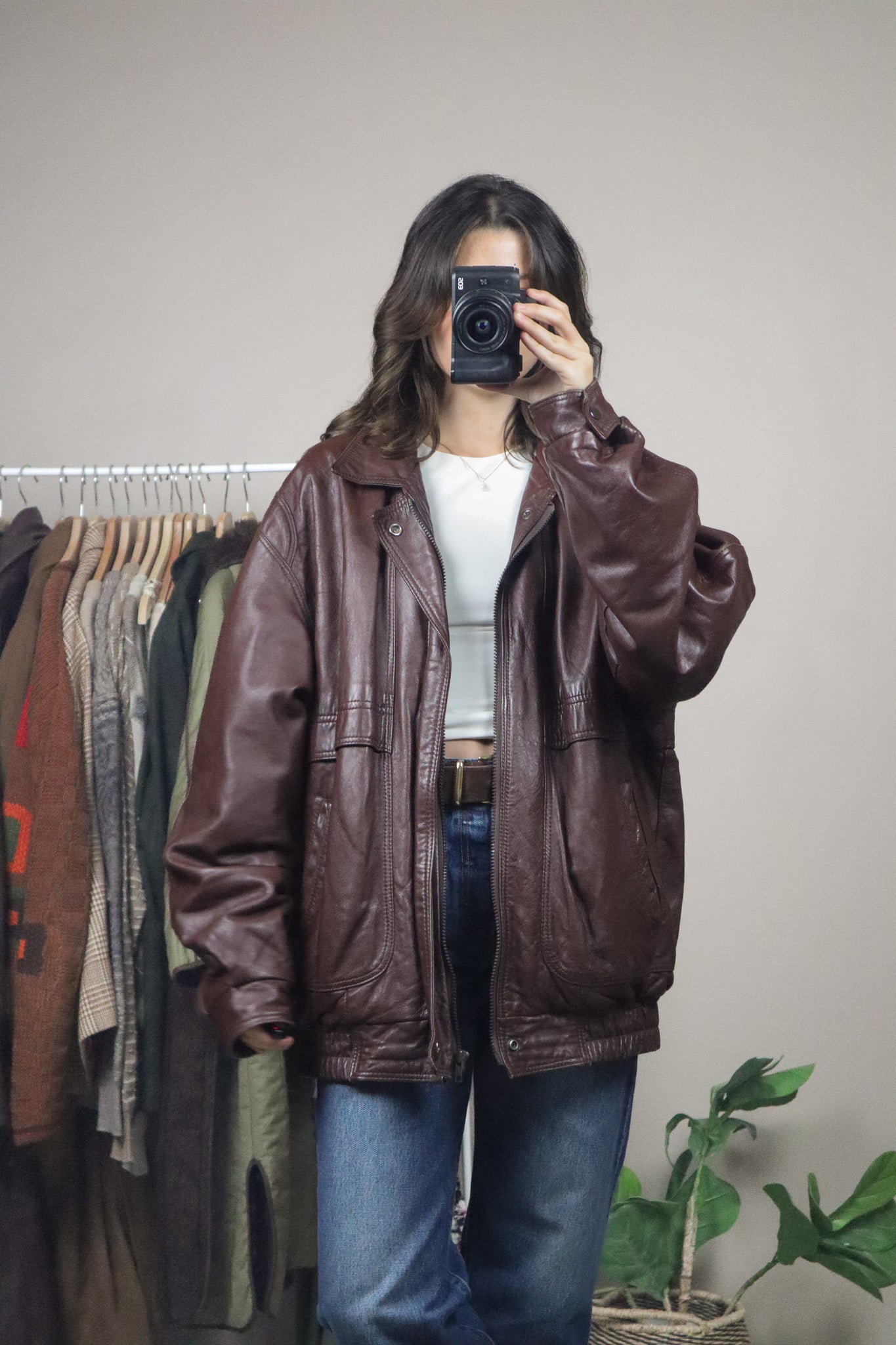 Made in Canada x Vintage x Leather Bomber (XL)