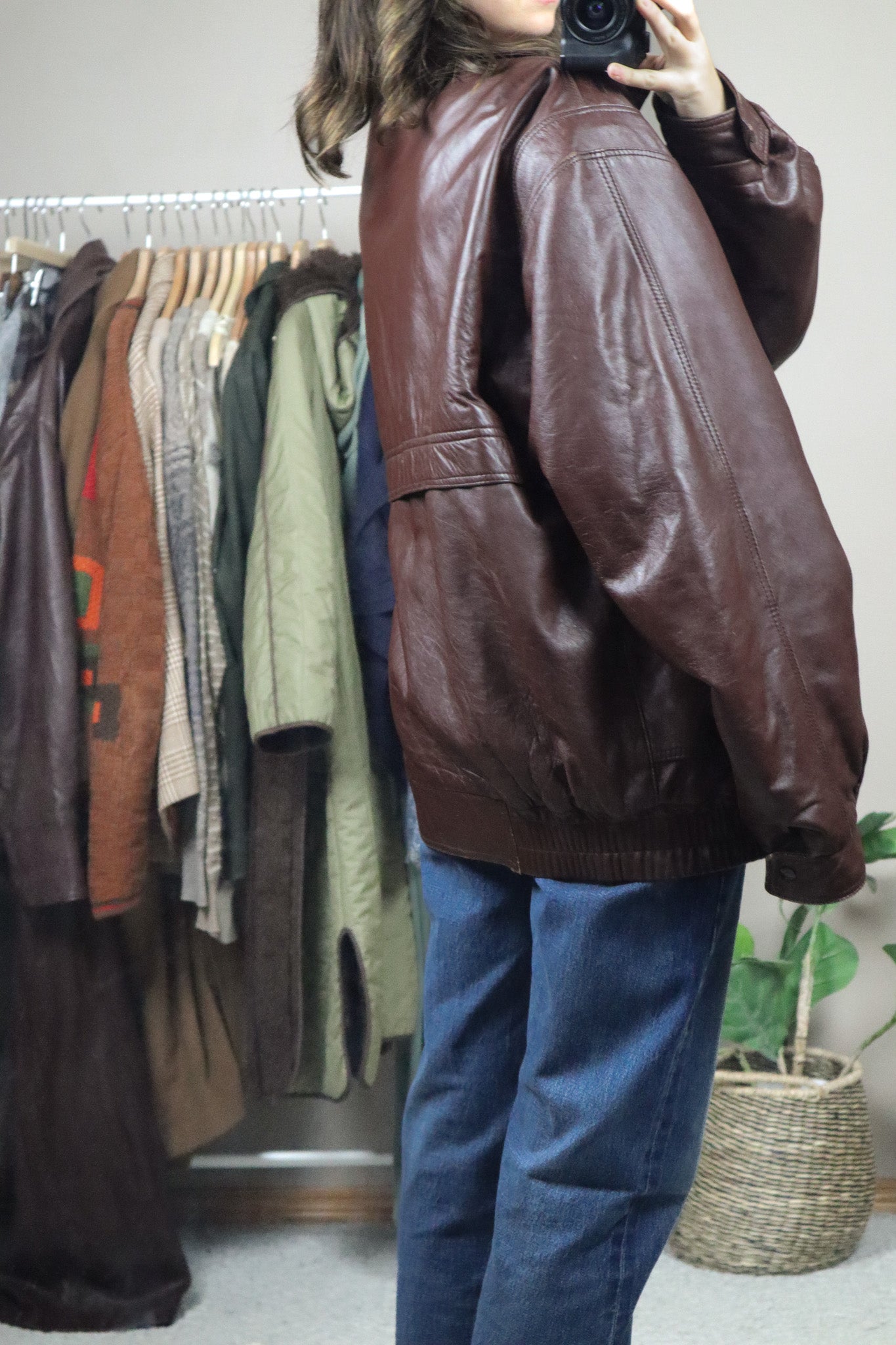 Made in Canada x Vintage x Leather Bomber (XL)