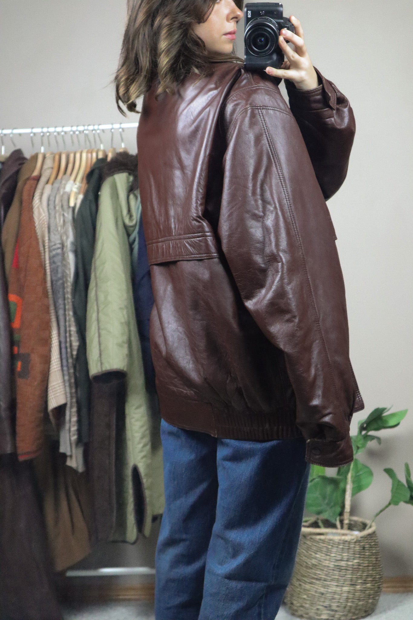 Made in Canada x Vintage x Leather Bomber (XL)