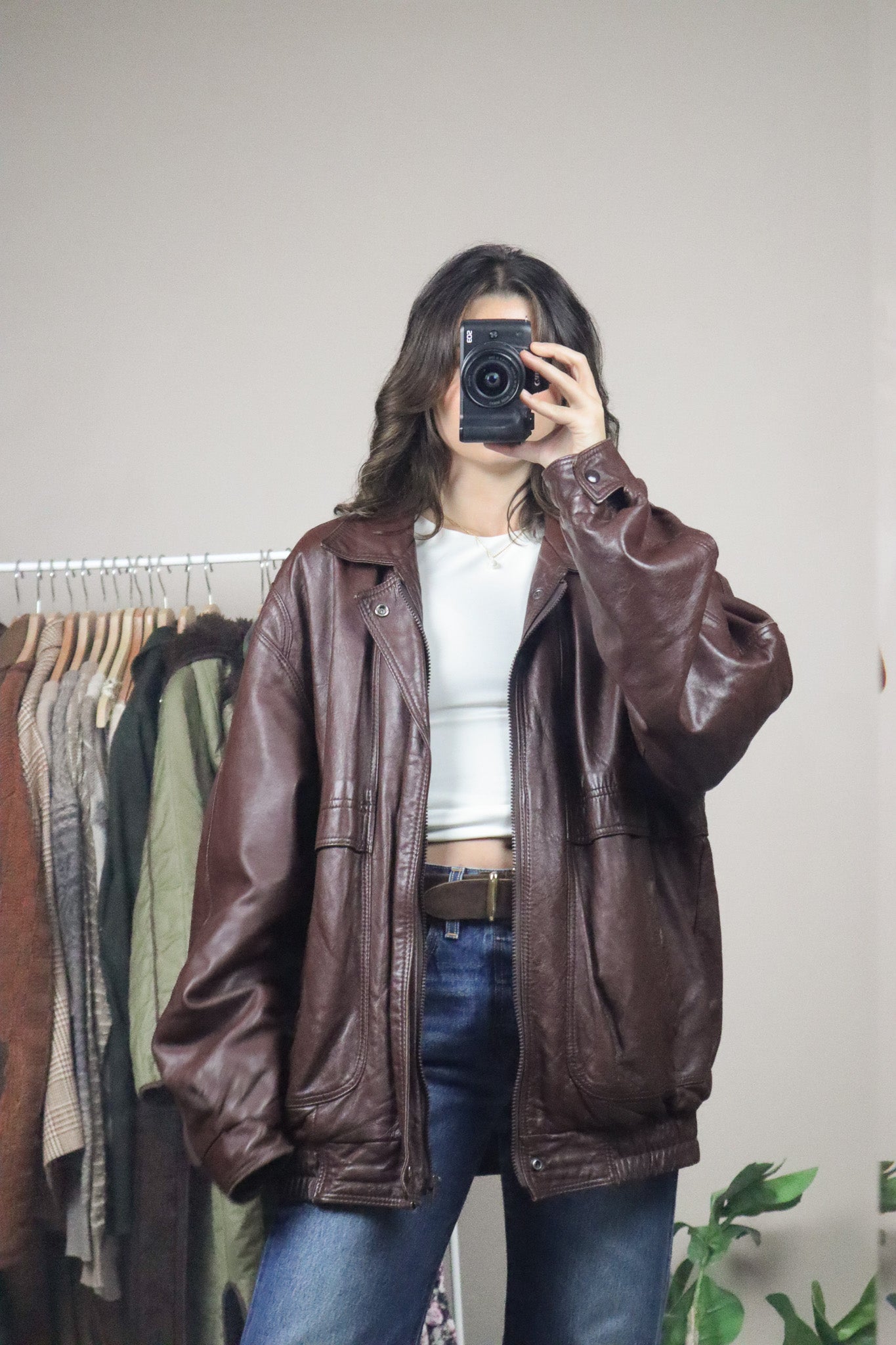 Made in Canada x Vintage x Leather Bomber (XL)