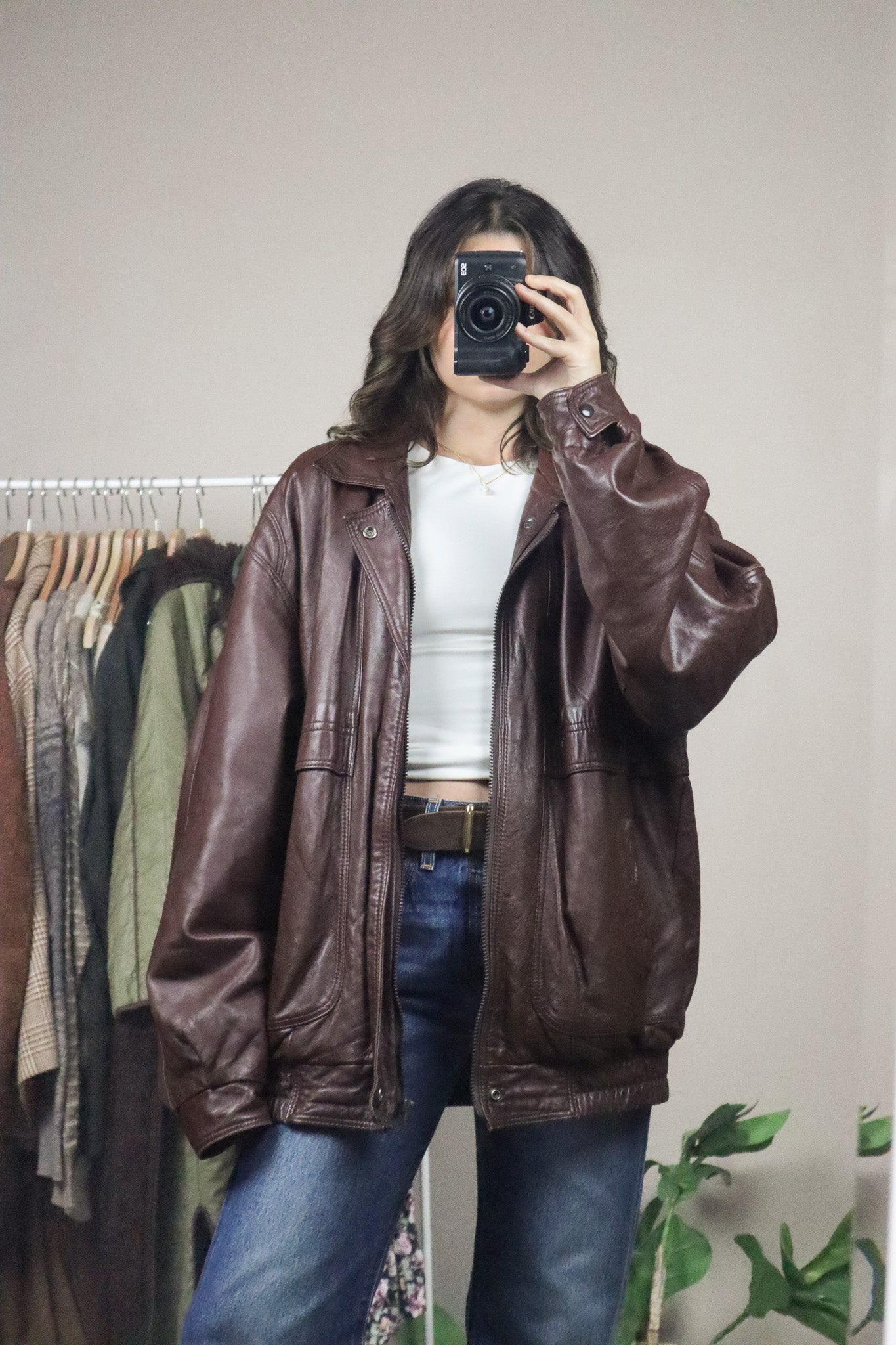 Made in Canada x Vintage x Leather Bomber (XL)