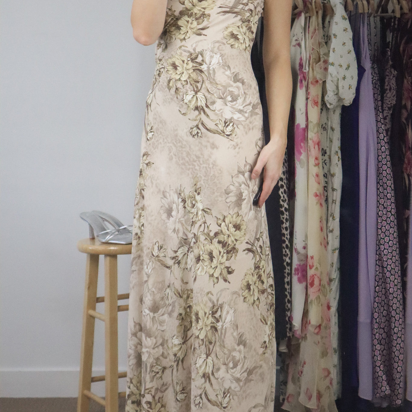 Made in Canada x Vintage x Floral Maxi Dress (XXS/XS)