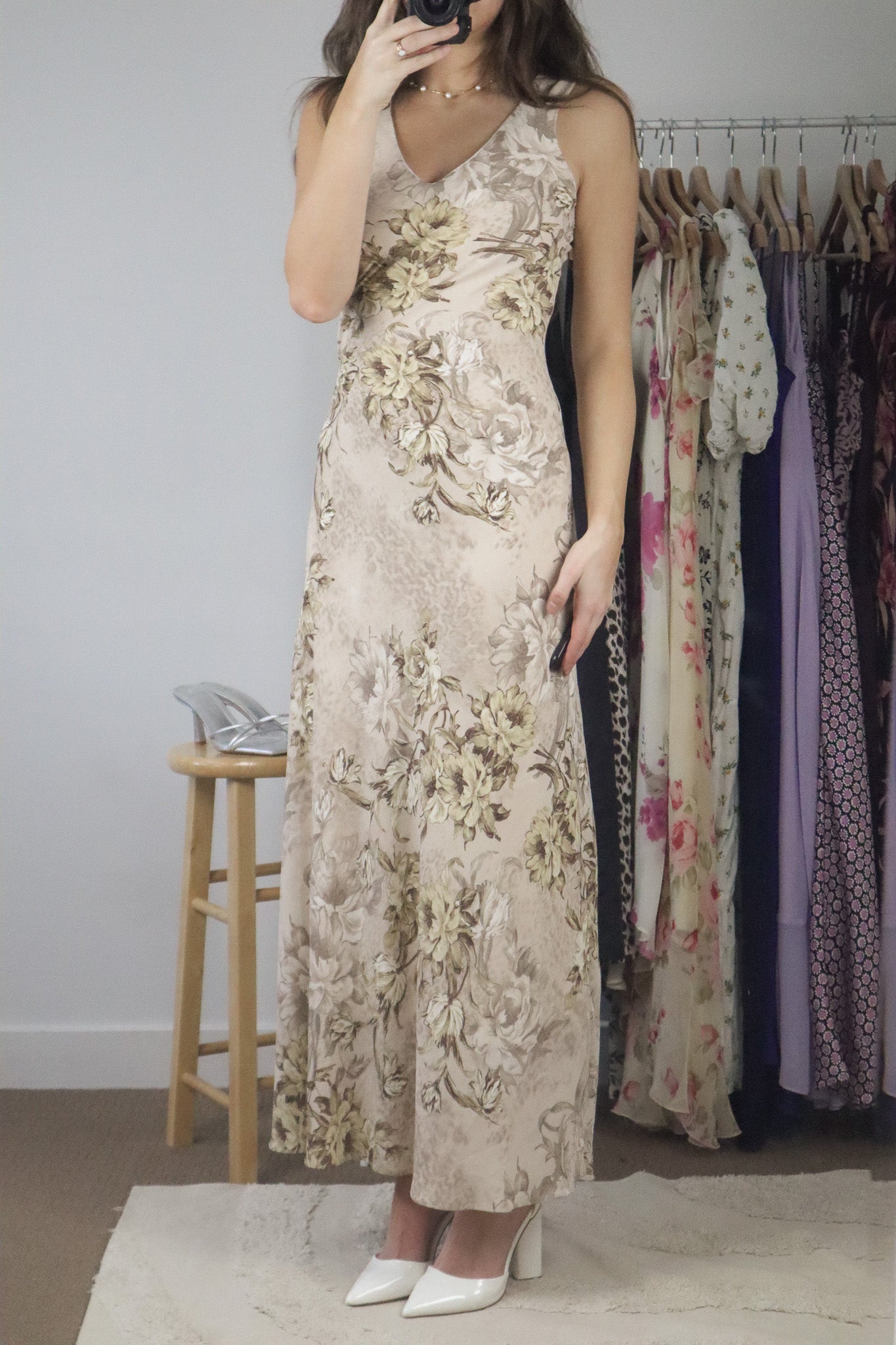 Made in Canada x Vintage x Floral Maxi Dress (XXS/XS)