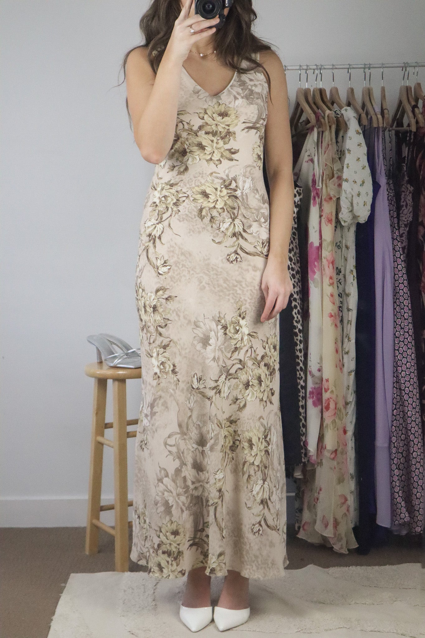 Made in Canada x Vintage x Floral Maxi Dress (XXS/XS)